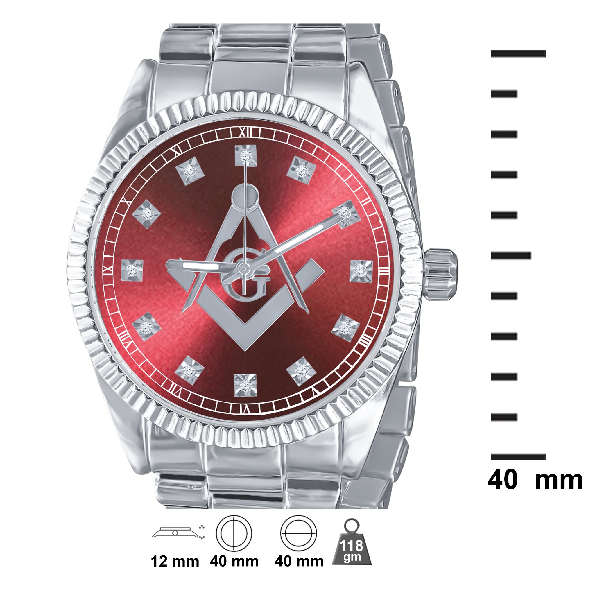 COLOSSAL HIP HOP METAL watch featuring a luxurious bling metal design with CZ stones and bullet indices.