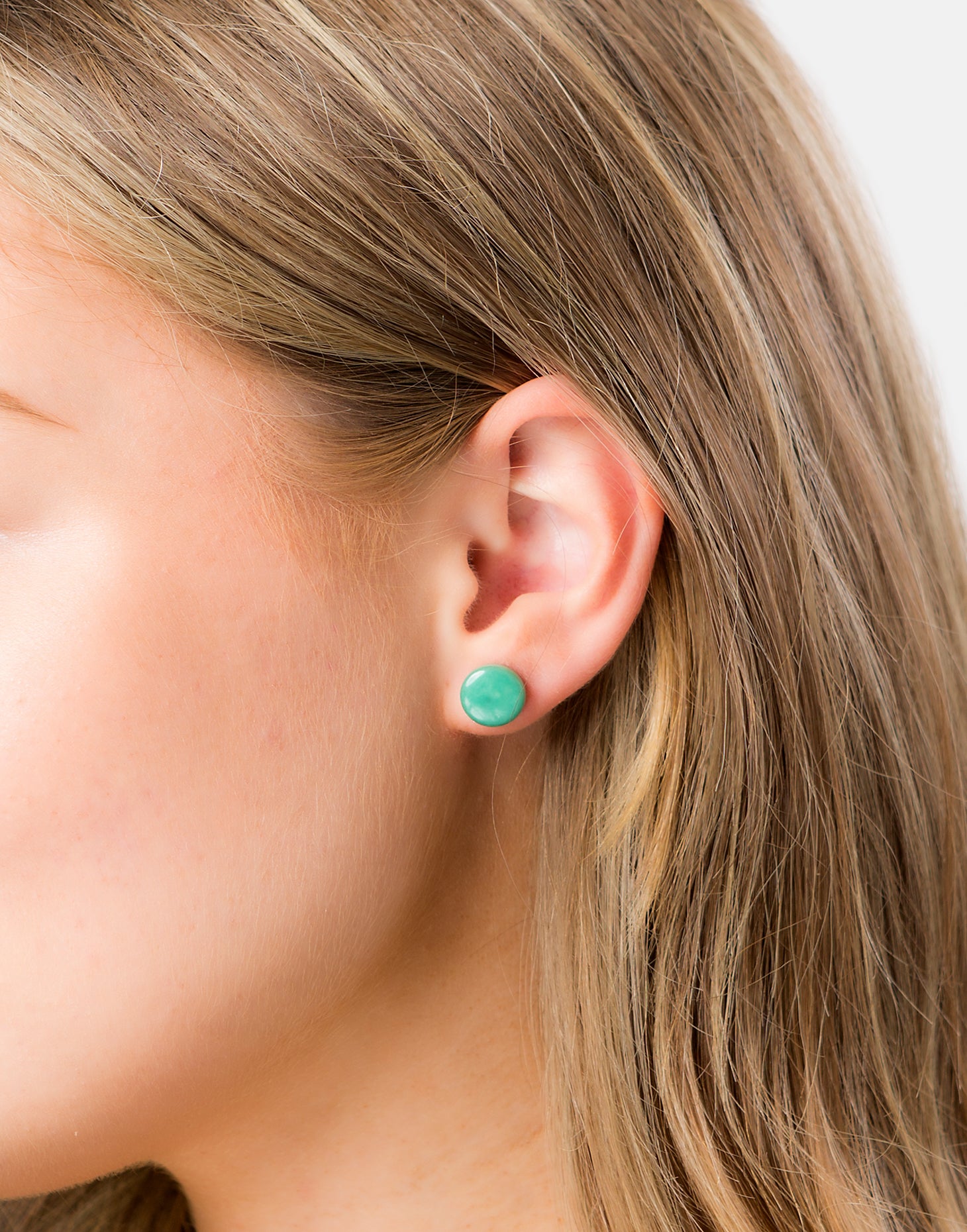 Colorful Confetti Tagua Studs Earrings made from organic tagua nut with sterling silver findings, showcasing unique textures and hues.