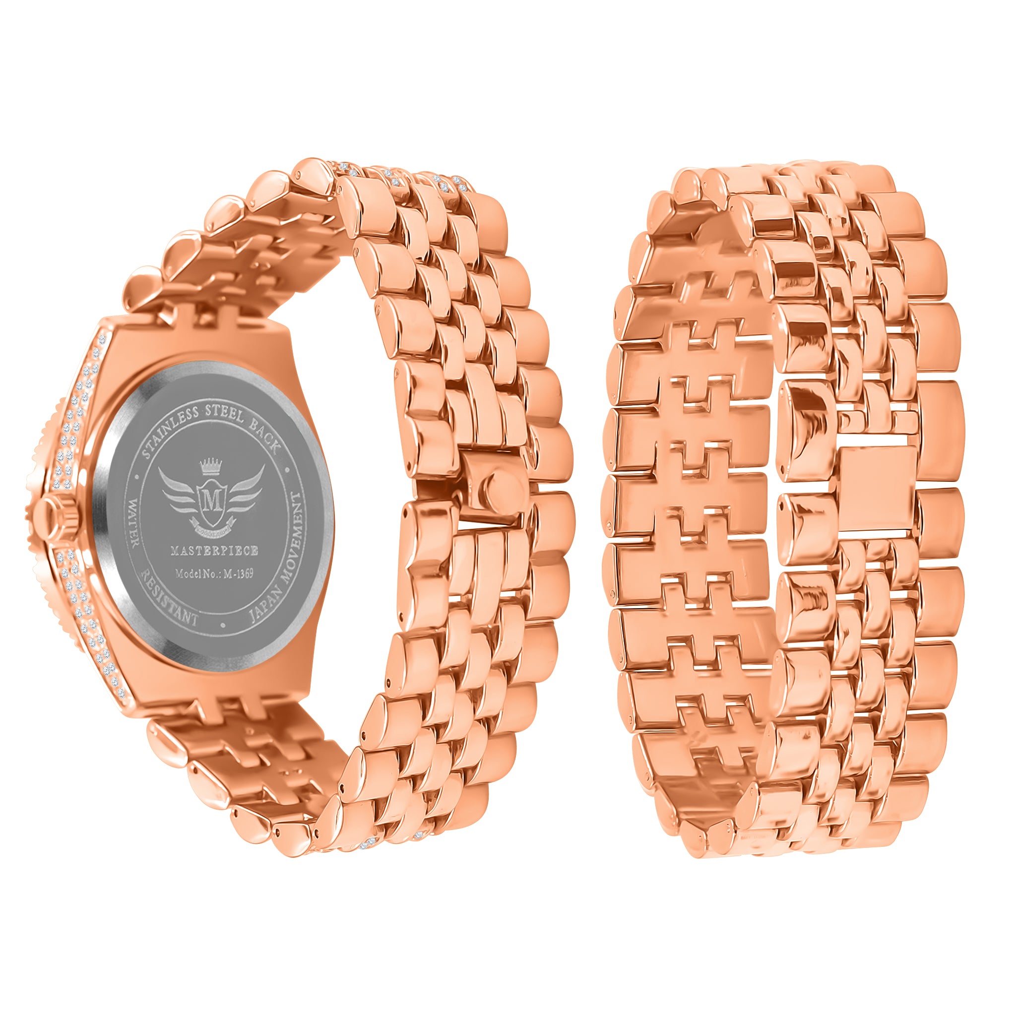 Congenial Watch Set I 530645 featuring a dazzling design with a CZ stoned bracelet and a refulgent dial.