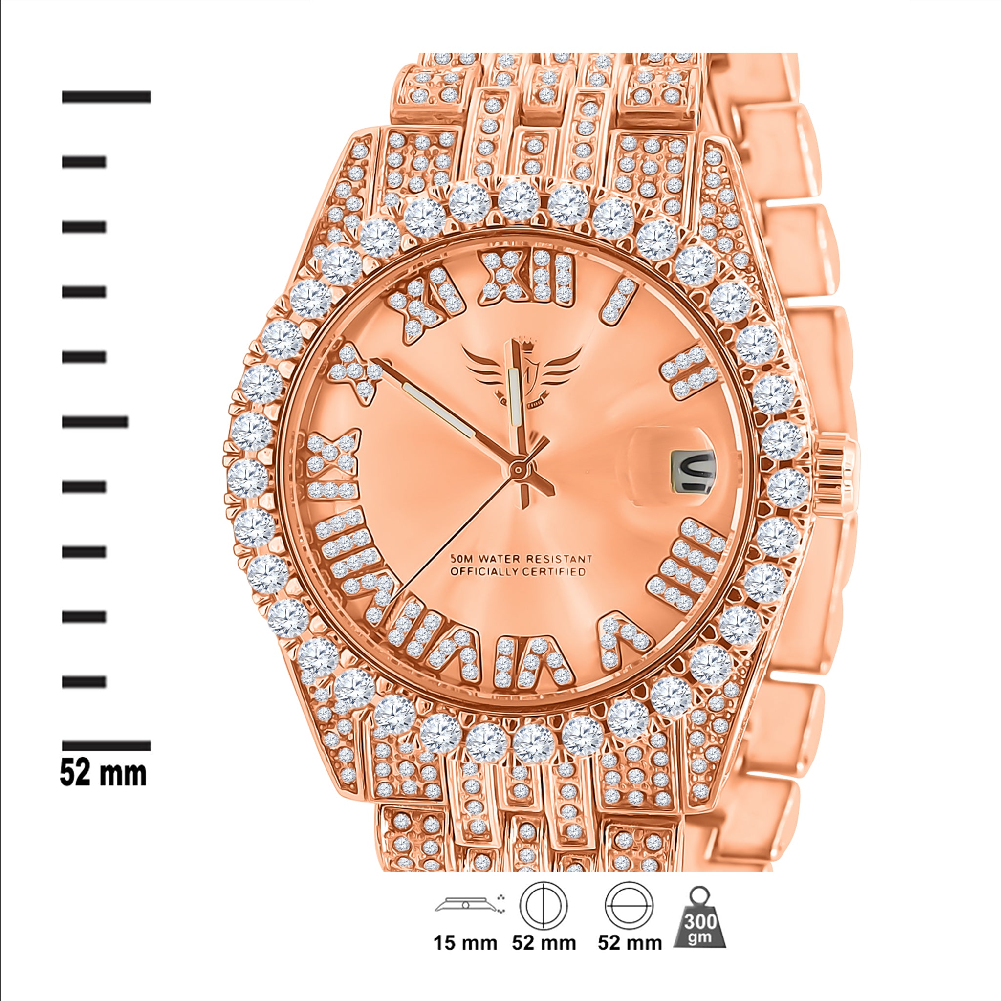 Congenial Watch Set I 530645 featuring a dazzling design with a CZ stoned bracelet and a refulgent dial.