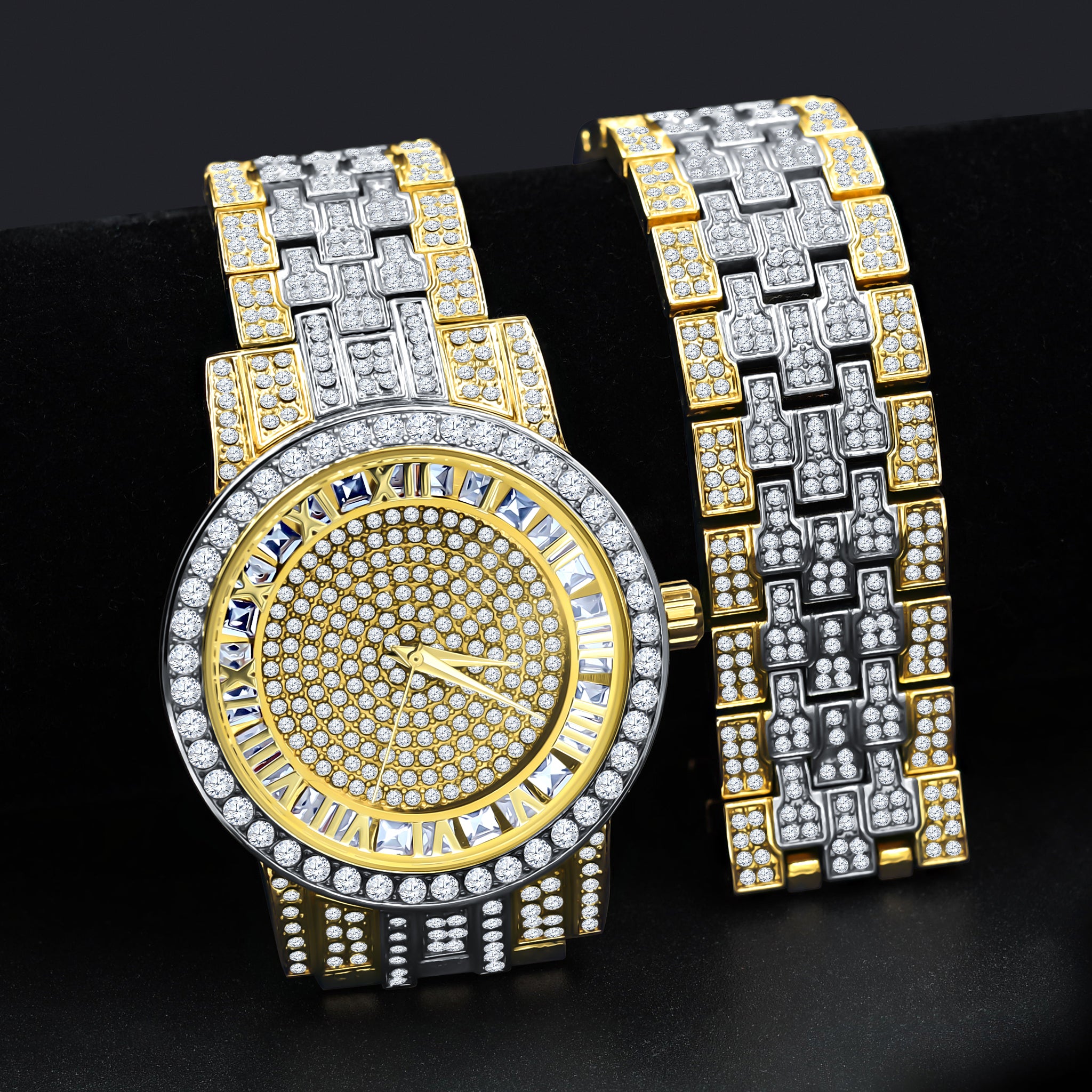 CANDIDUS Watch Set I 5307242 featuring crystal stones, two-toned design, and elegant round dial.