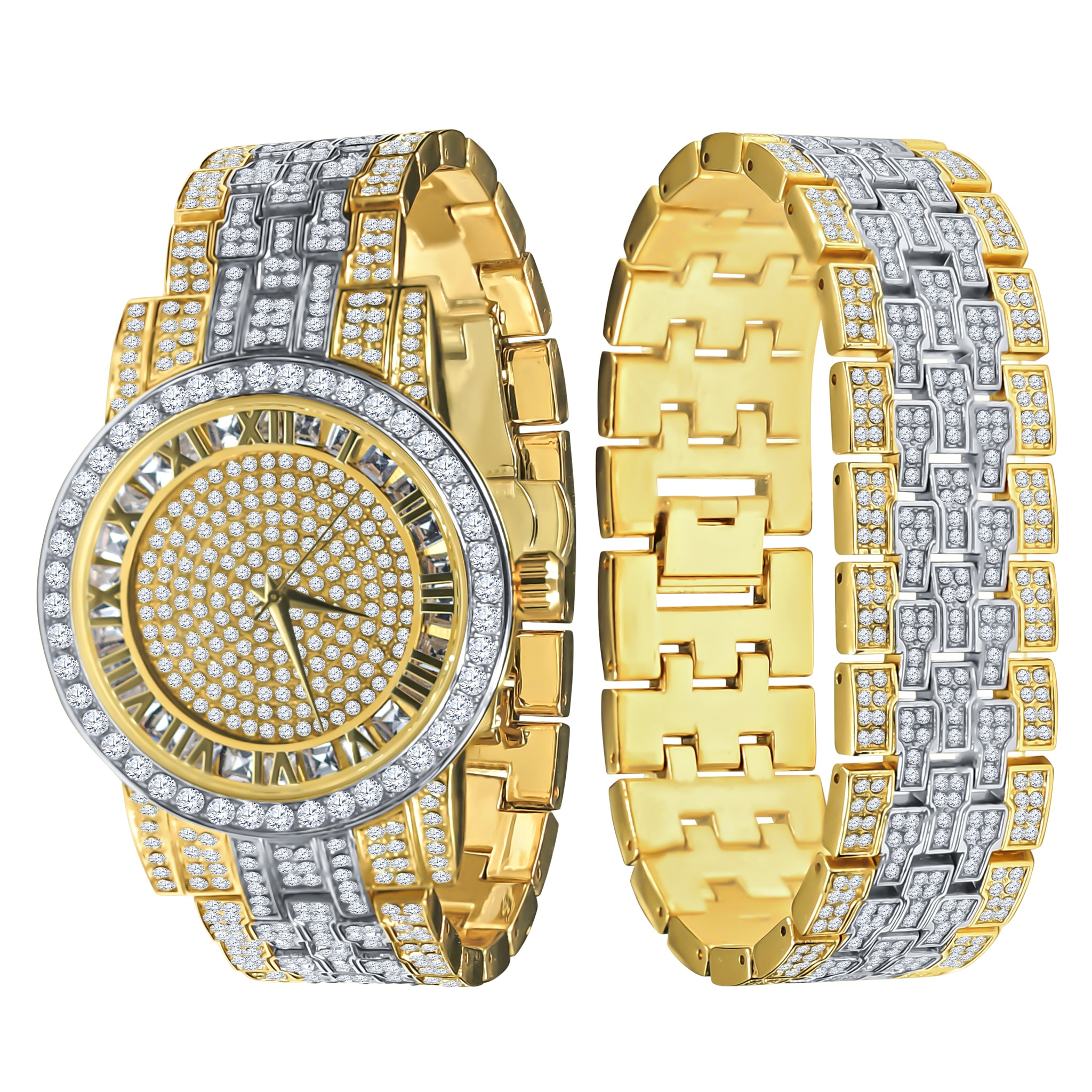 CANDIDUS Watch Set I 5307242 featuring crystal stones, two-toned design, and elegant round dial.