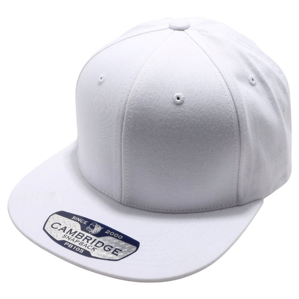 A pack of six stylish cotton snapback caps in various colors, featuring a high profile and flat visor design.