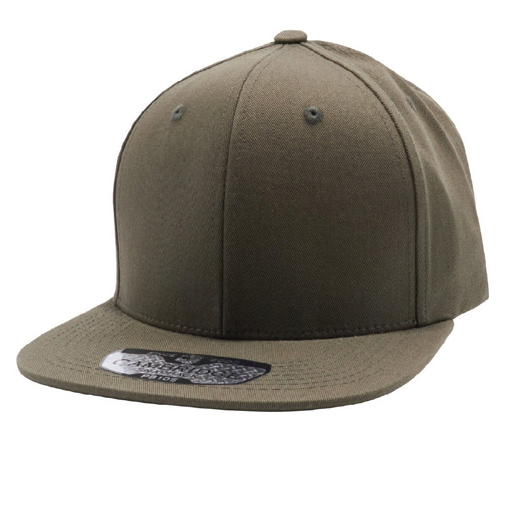 A pack of six stylish cotton snapback caps in various colors, featuring a high profile and flat visor design.