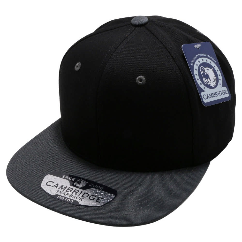 A pack of six stylish cotton snapback caps in various colors, featuring a high profile and flat visor design.