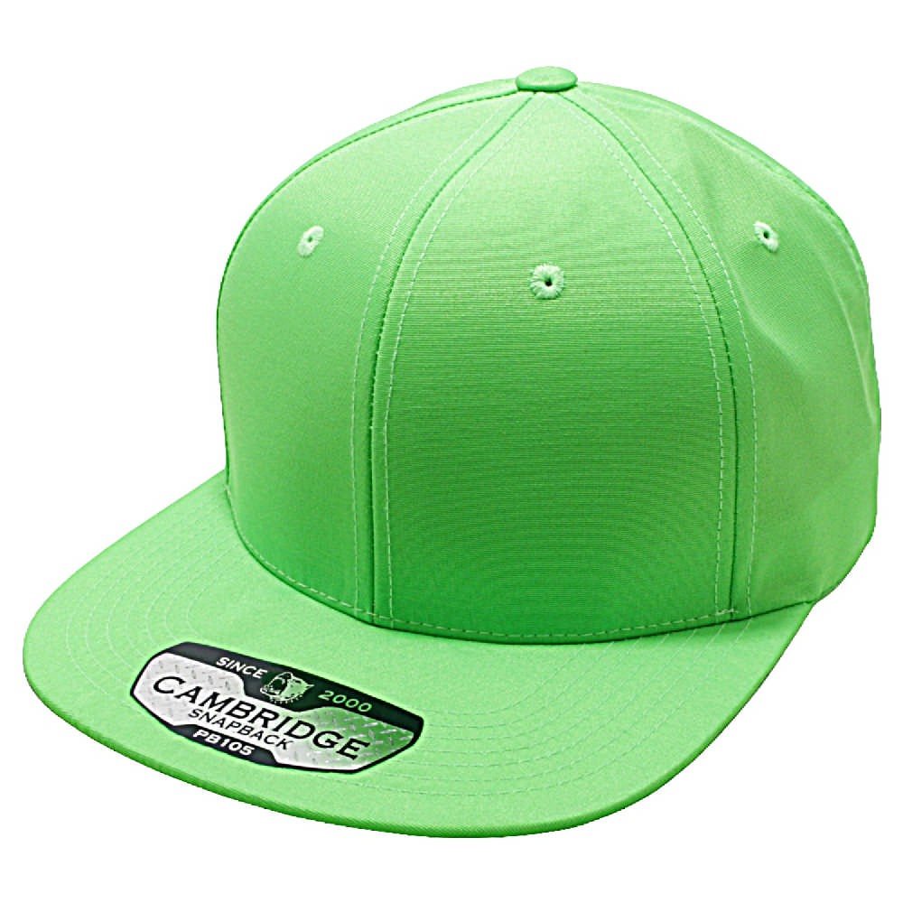 A pack of six stylish cotton snapback caps in various colors, featuring a high profile and flat visor design.