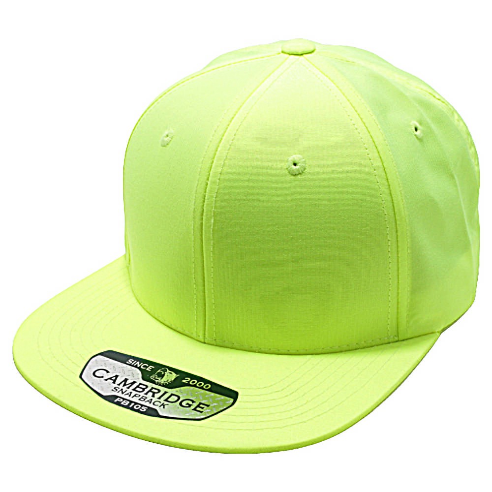 A pack of six stylish cotton snapback caps in various colors, featuring a high profile and flat visor design.