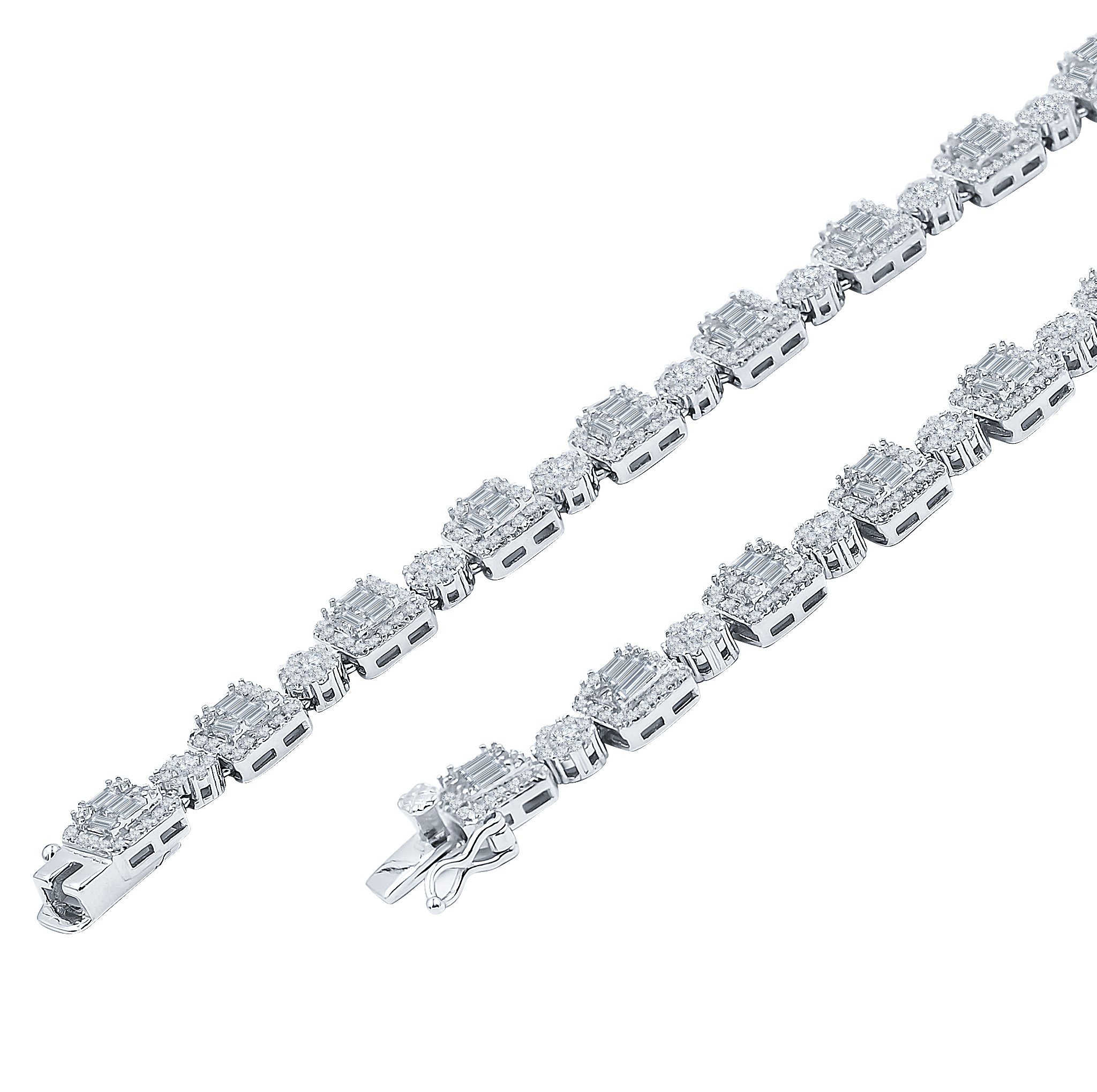 COZY 6MM Square Tennis Chain made of 925 Sterling Silver with Grade AAA Cubic Zircon, showcasing its elegant design and craftsmanship.