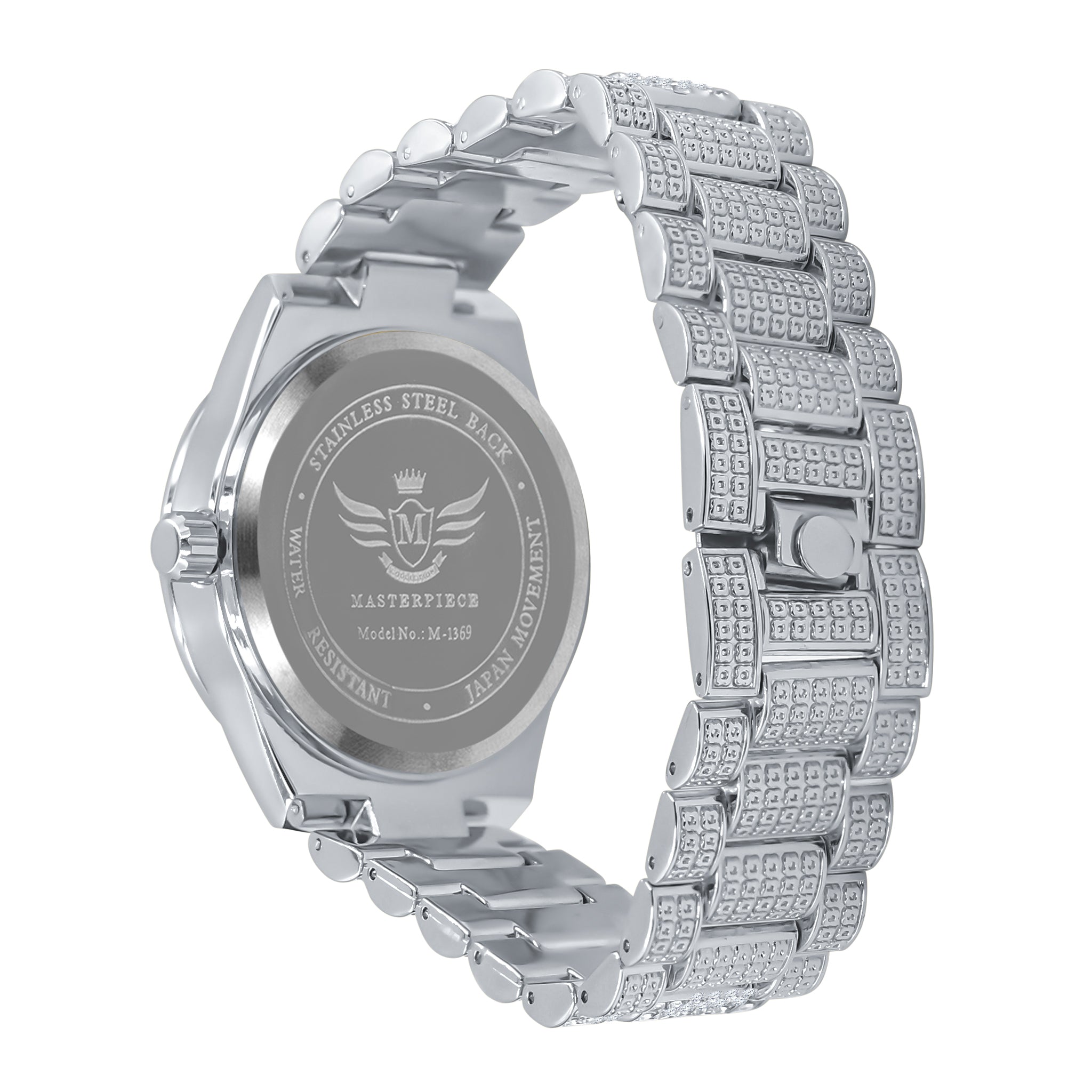 CRANT Bling Watch Crystal I 563137 featuring sparkling crystals on bezel and frame with a shiny metal band.