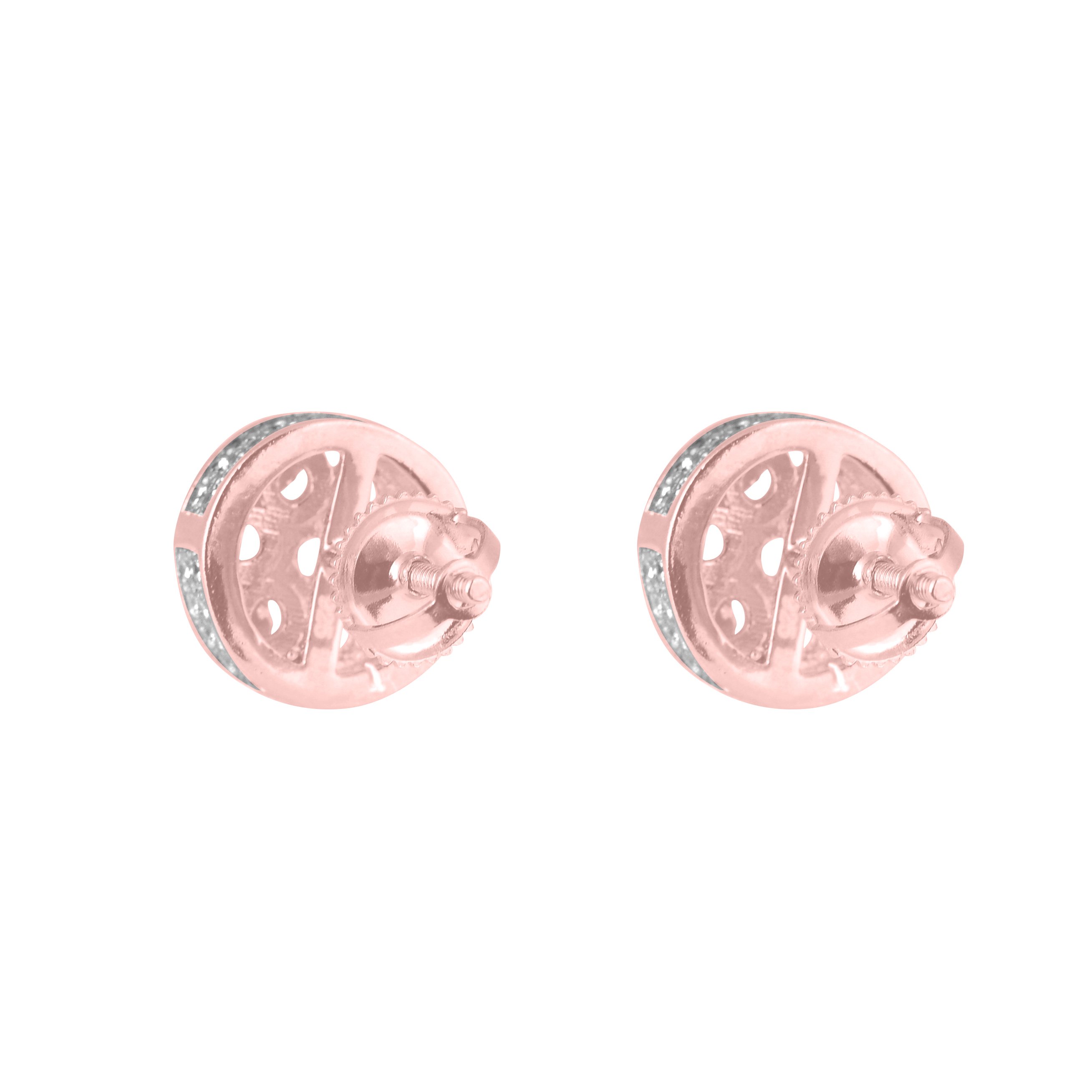 Craze Flower CZ Stud earrings featuring round cubic zircon stones set in 925 sterling silver, showcasing a flower-like design.