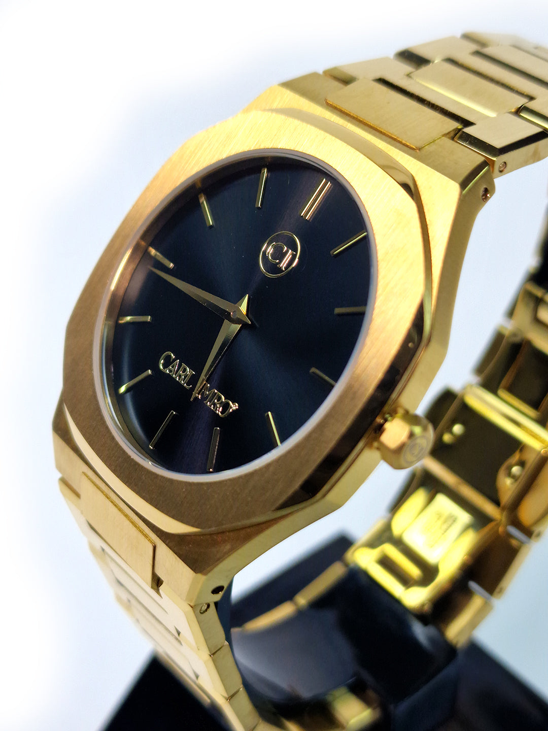 CRLi Canton Oro Watch featuring a stainless steel design with a 41mm dial and folding clasp.