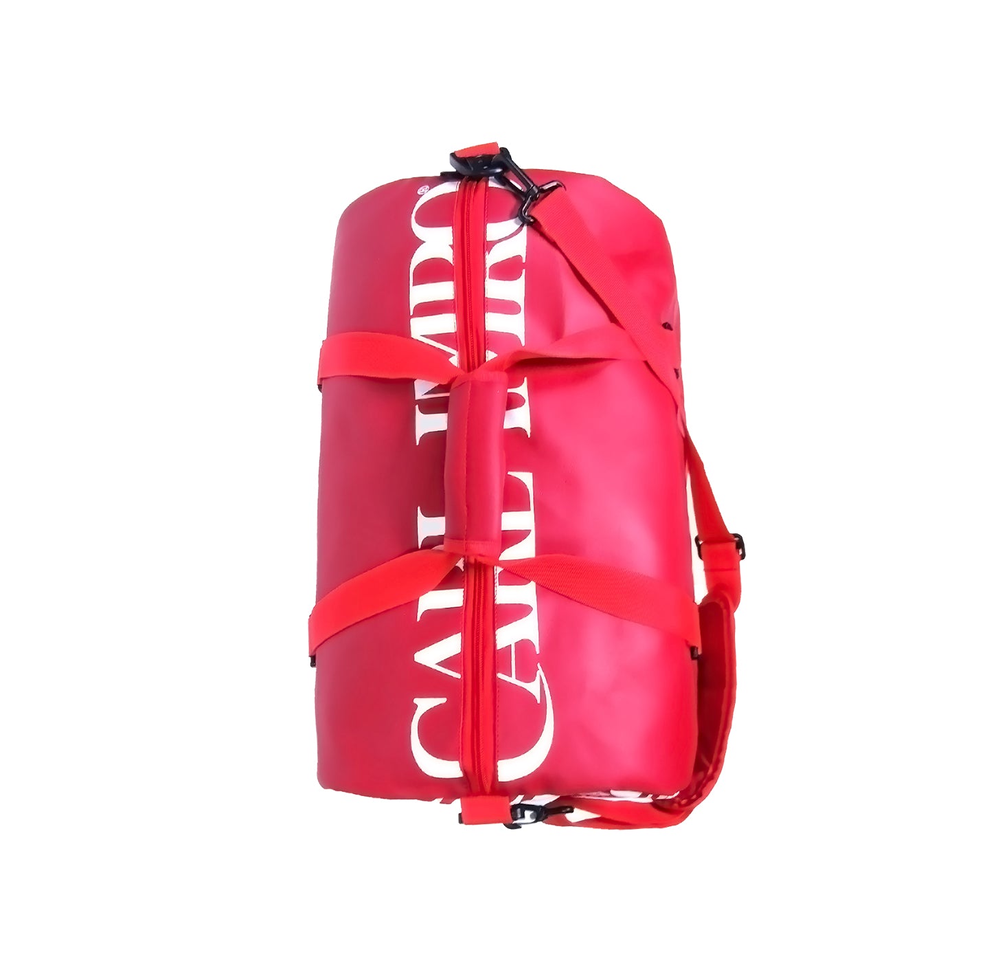 CRLi Cuero Bolsa in red, spacious bag with multiple pockets and adjustable shoulder strap.