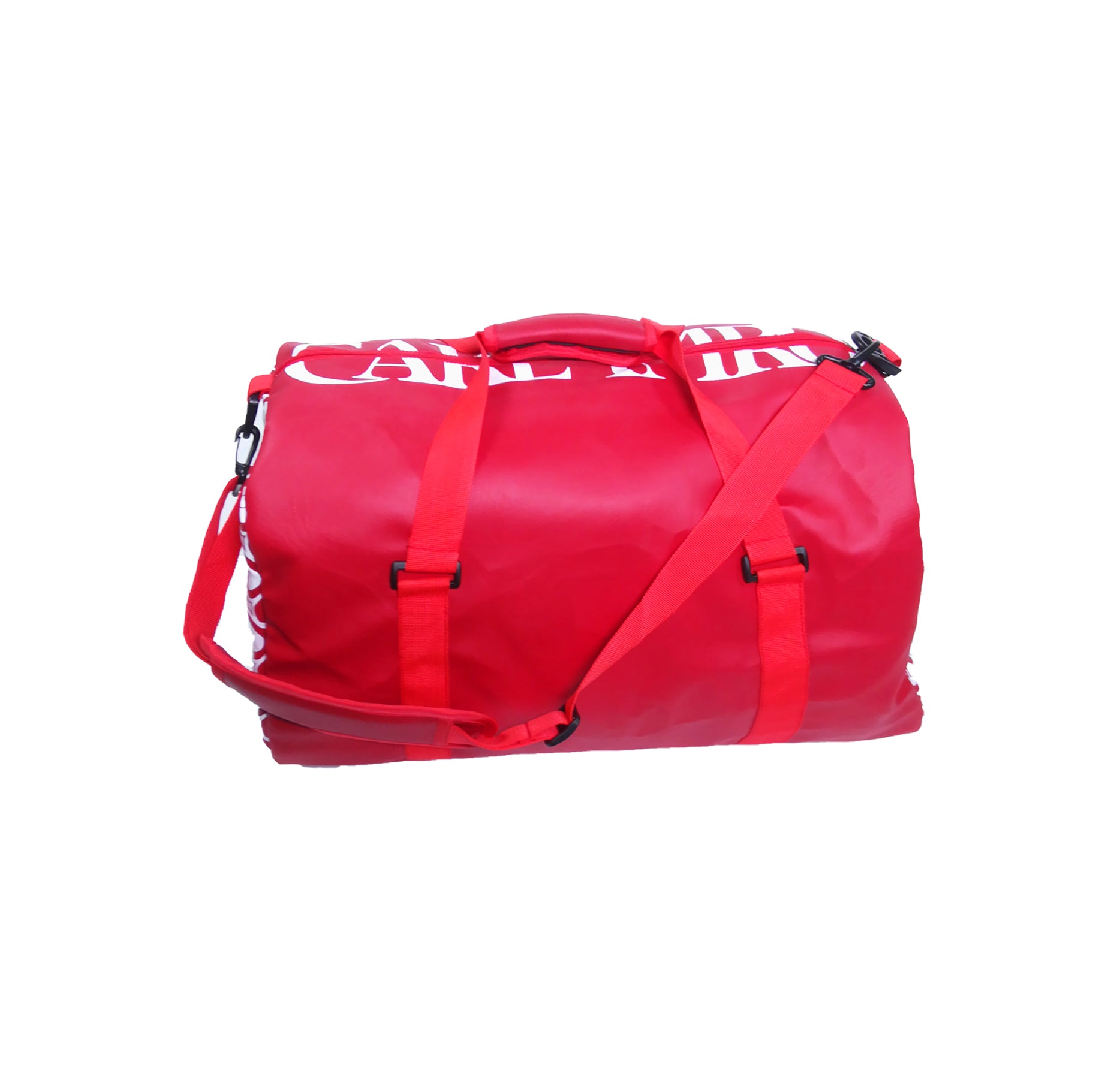 CRLi Cuero Bolsa in red, spacious bag with multiple pockets and adjustable shoulder strap.