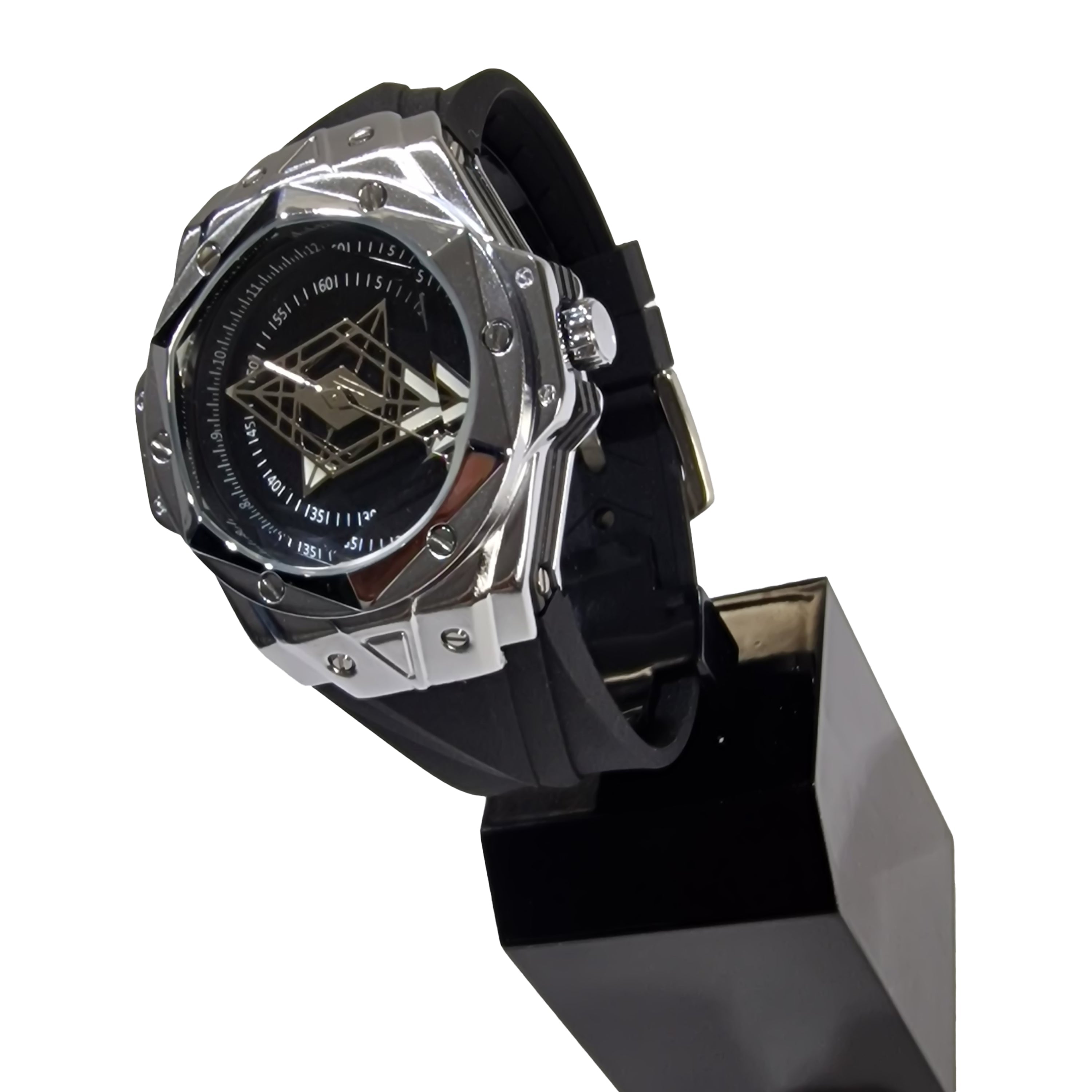 CRLI Damus B Men's Watch featuring a stainless steel band, luminous markers, and a scratch-resistant sapphire crystal.