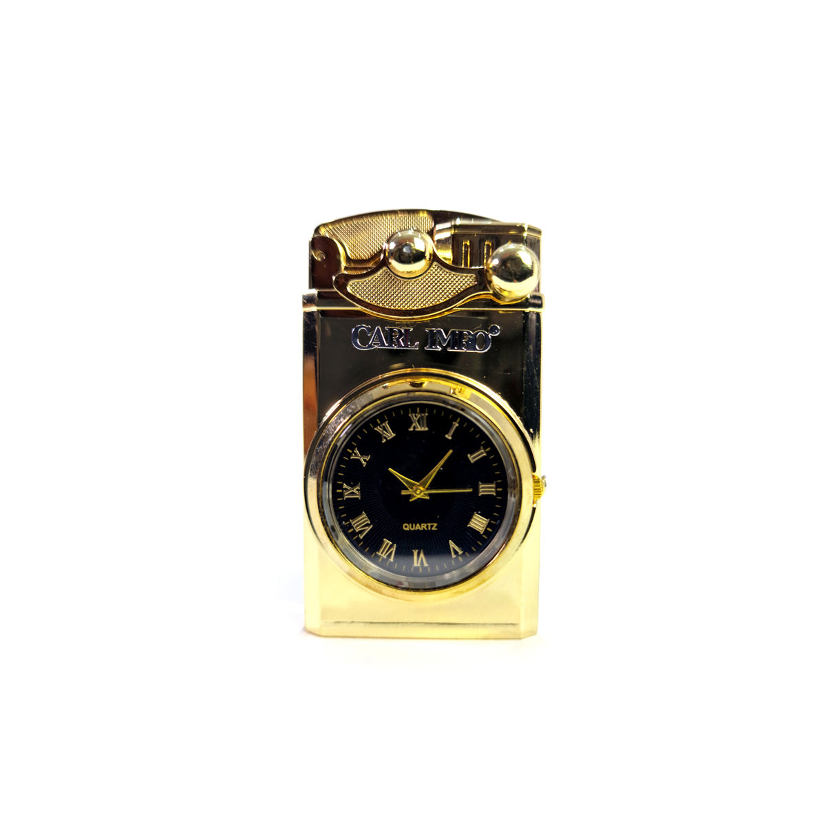 CRLi Lighter Gold Watch showcasing its elegant design and dual functionality as a watch and lighter.