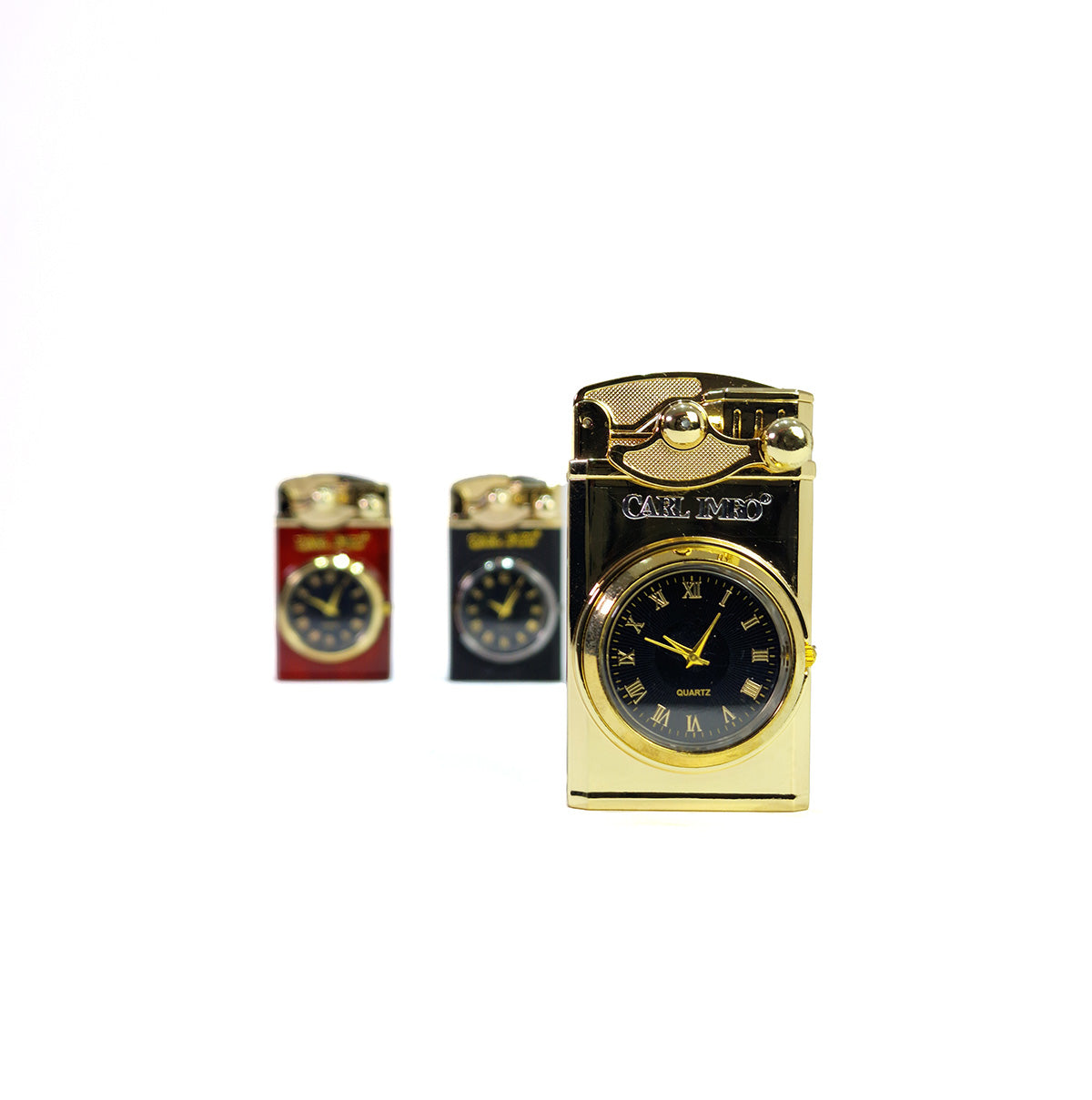 CRLi Lighter Gold Watch showcasing its elegant design and dual functionality as a watch and lighter.