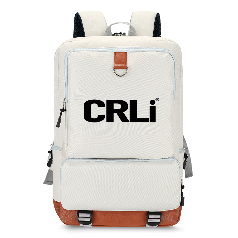 CRLi Mochilla Blanquillo backpack in white, showcasing its stylish design and ergonomic features.