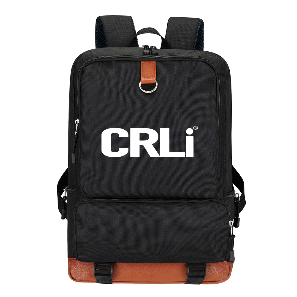 CRLi Mochilla Funesto black backpack with soft handle and waterproof material, ideal for daily use.