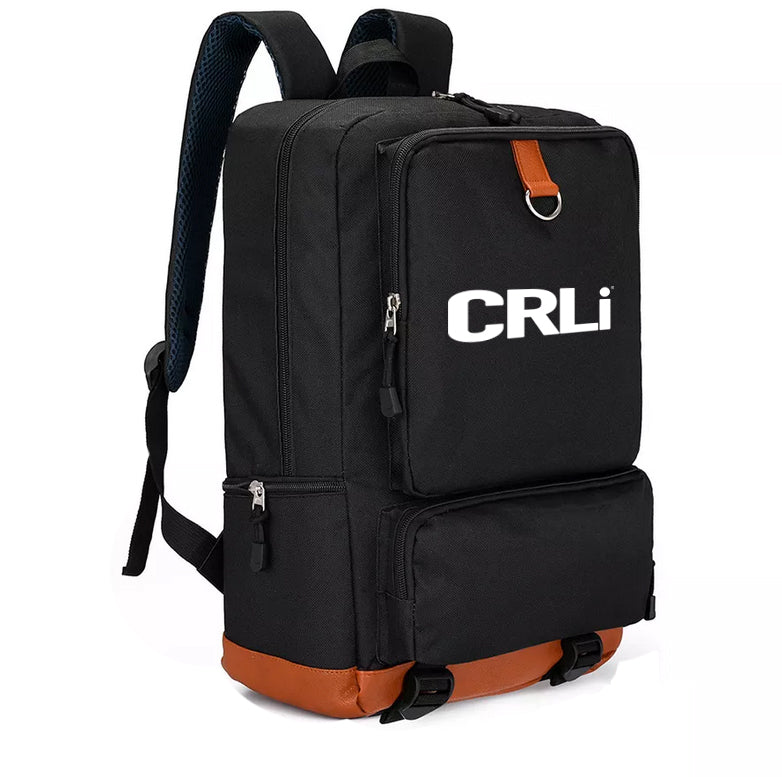 CRLi Mochilla Funesto black backpack with soft handle and waterproof material, ideal for daily use.