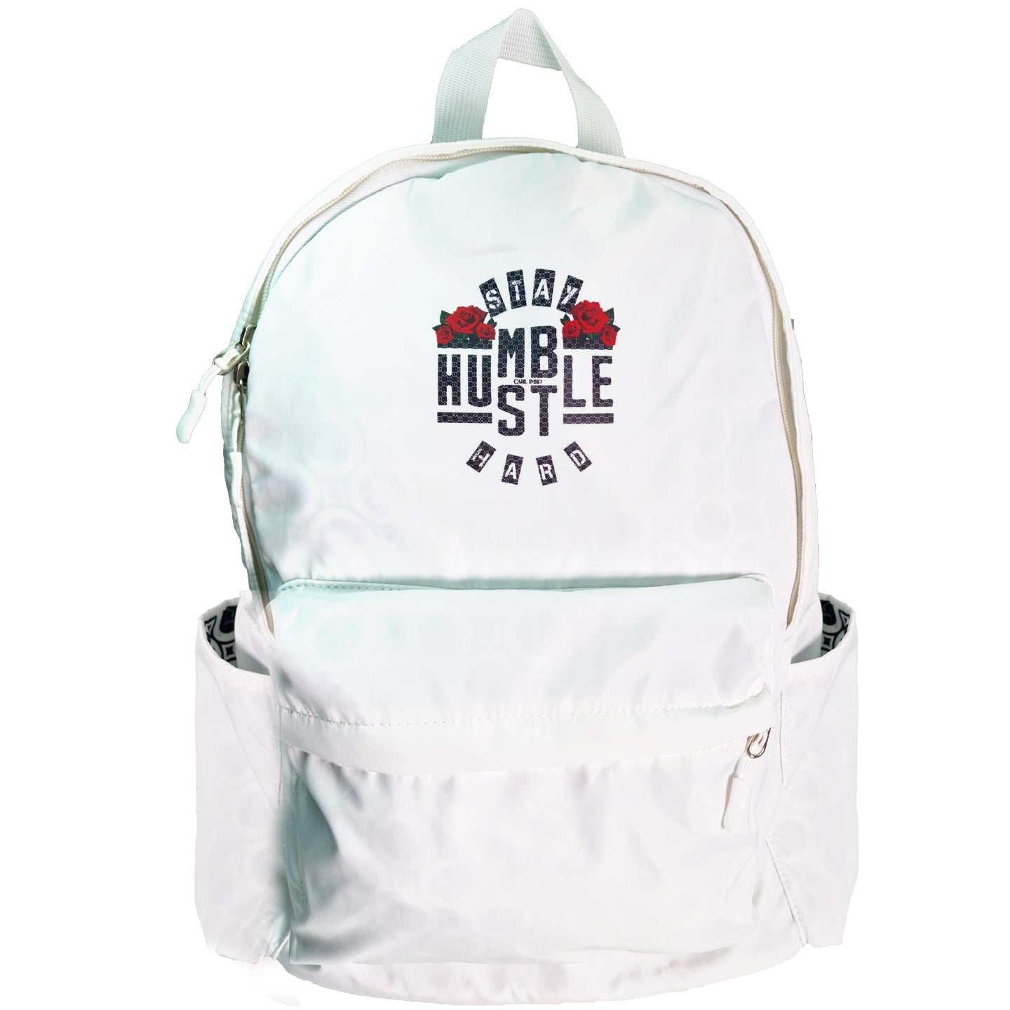 CRLi Mochilla Hustle softback backpack in white, featuring zipper closure and soft nylon straps, designed for unisex use.