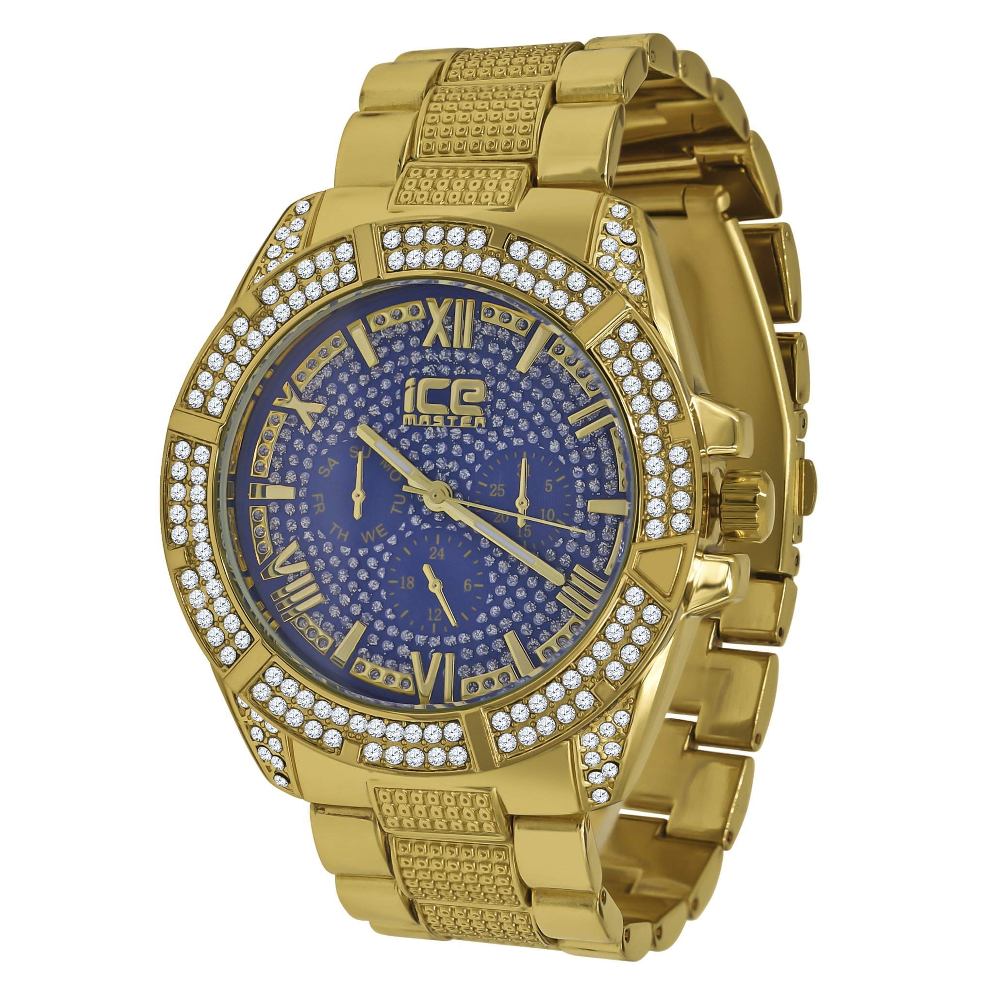 CURIO Bling Metal watch featuring a sparkling CZ bezel, solid alloy construction, and adjustable links.