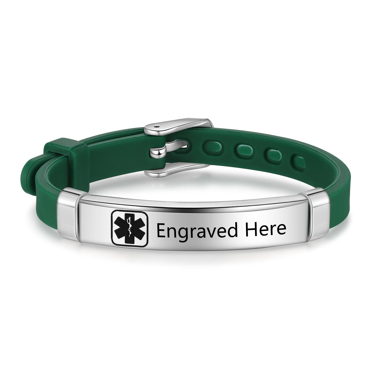 Custom Children Medical Bracelet in vibrant colors, made of stainless steel, designed for safety and personalization.