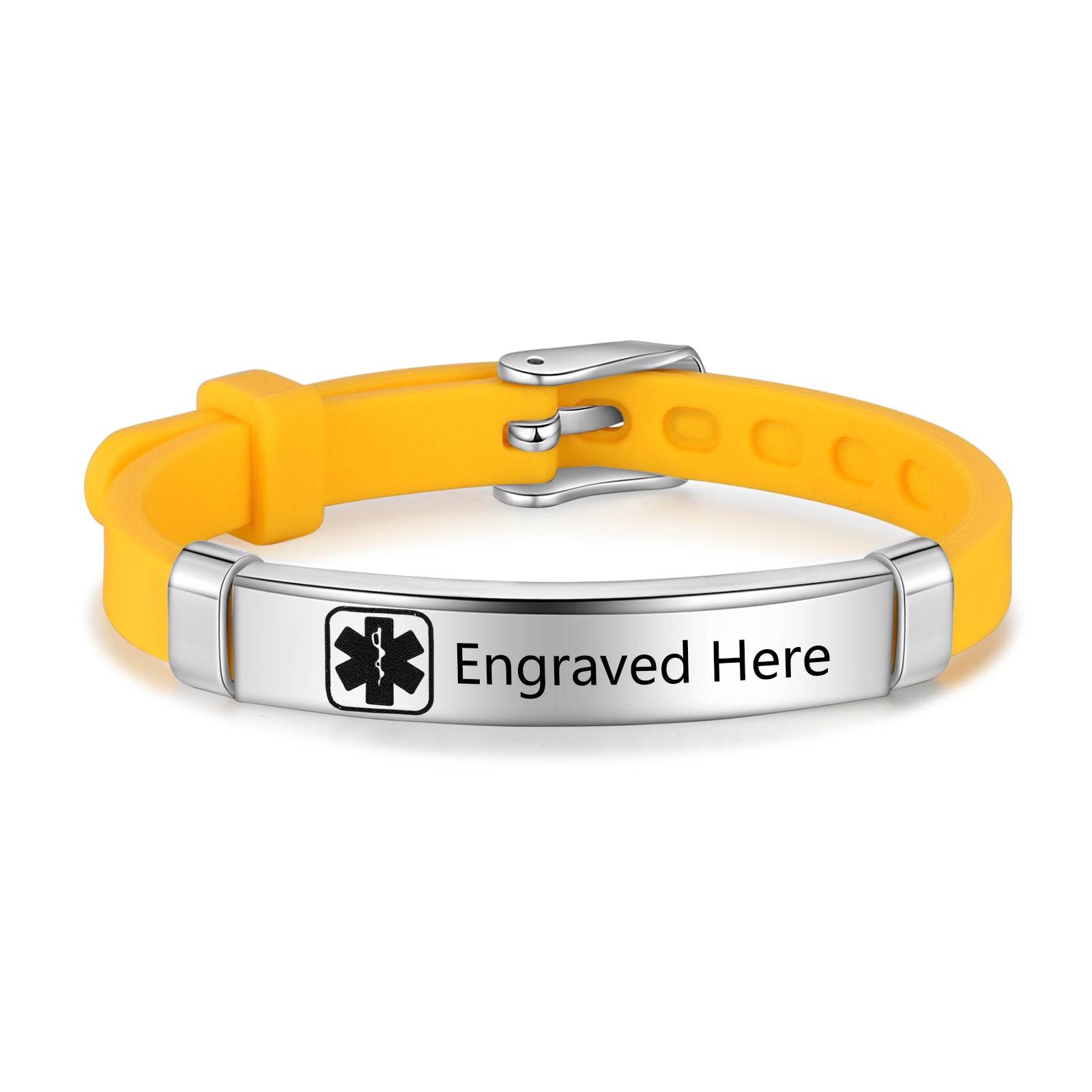 Custom Children Medical Bracelet in vibrant colors, made of stainless steel, designed for safety and personalization.