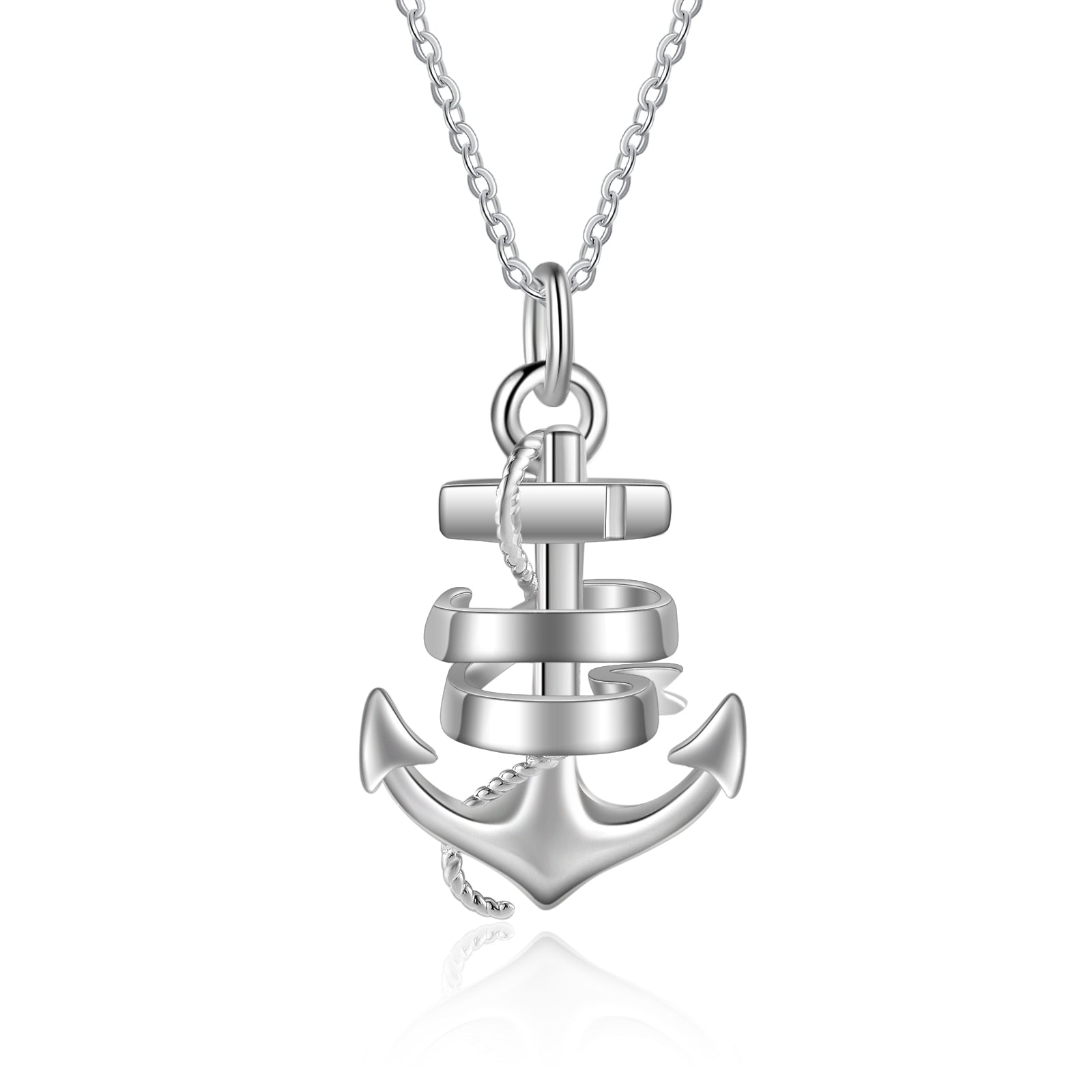 Custom Name With Anchor Necklace made of tarnish-resistant copper, featuring an elegant anchor design and adjustable length.