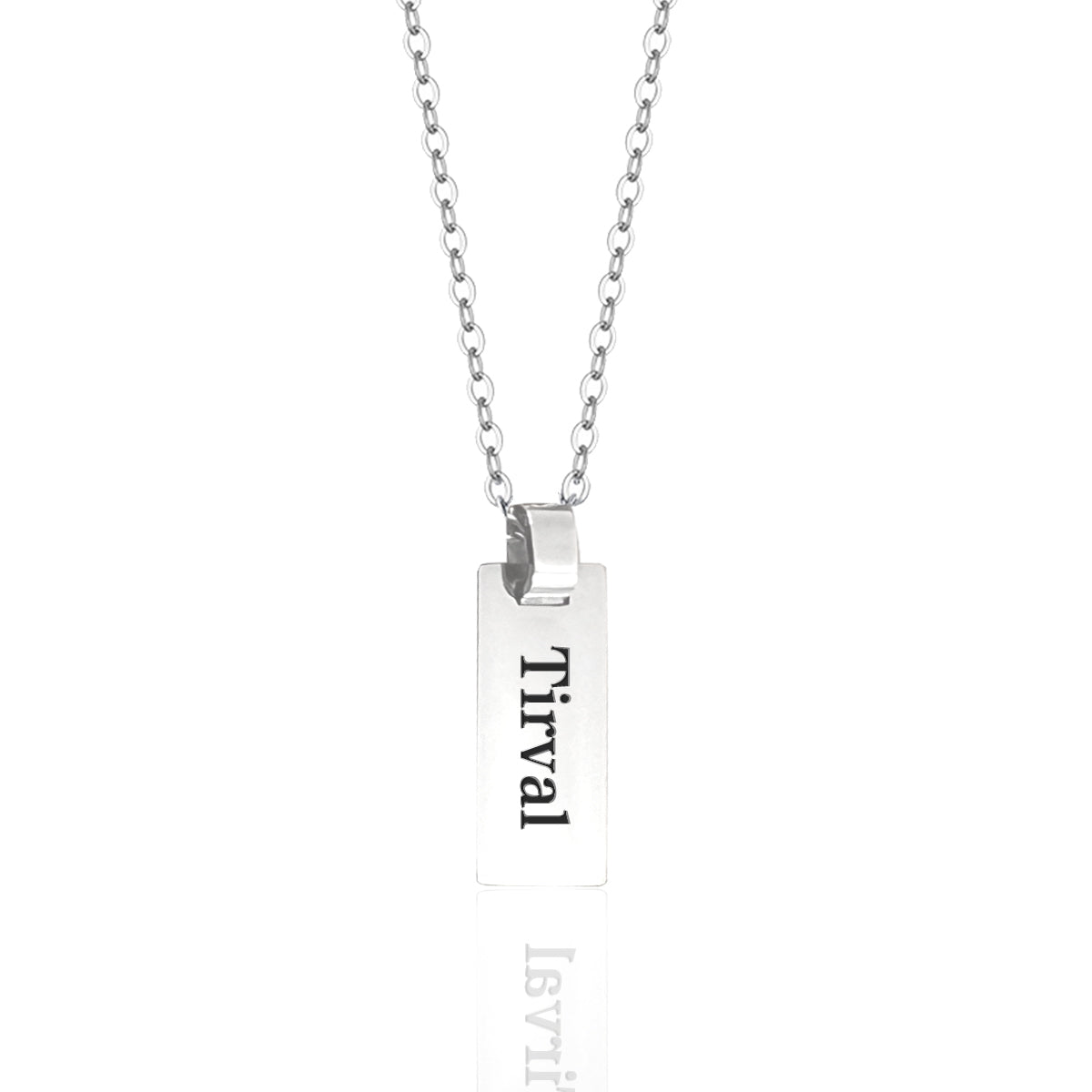 A beautiful custom stainless steel child necklace featuring a personalized pendant and adjustable chain, perfect for kids.