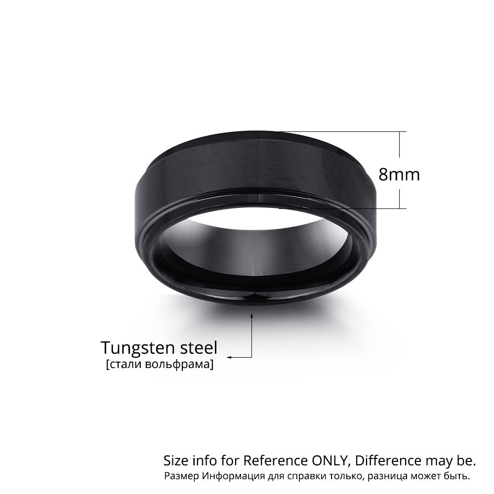 Customized Flat Ring made of stainless steel and tungsten steel, showcasing a sleek and elegant design, perfect for everyday wear.