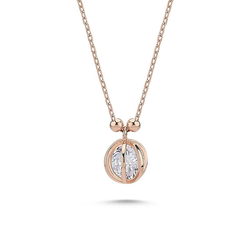 Dainty silver necklace featuring a sparkling CZ crystal pendant, handmade with 925 sterling silver and available in various finishes.