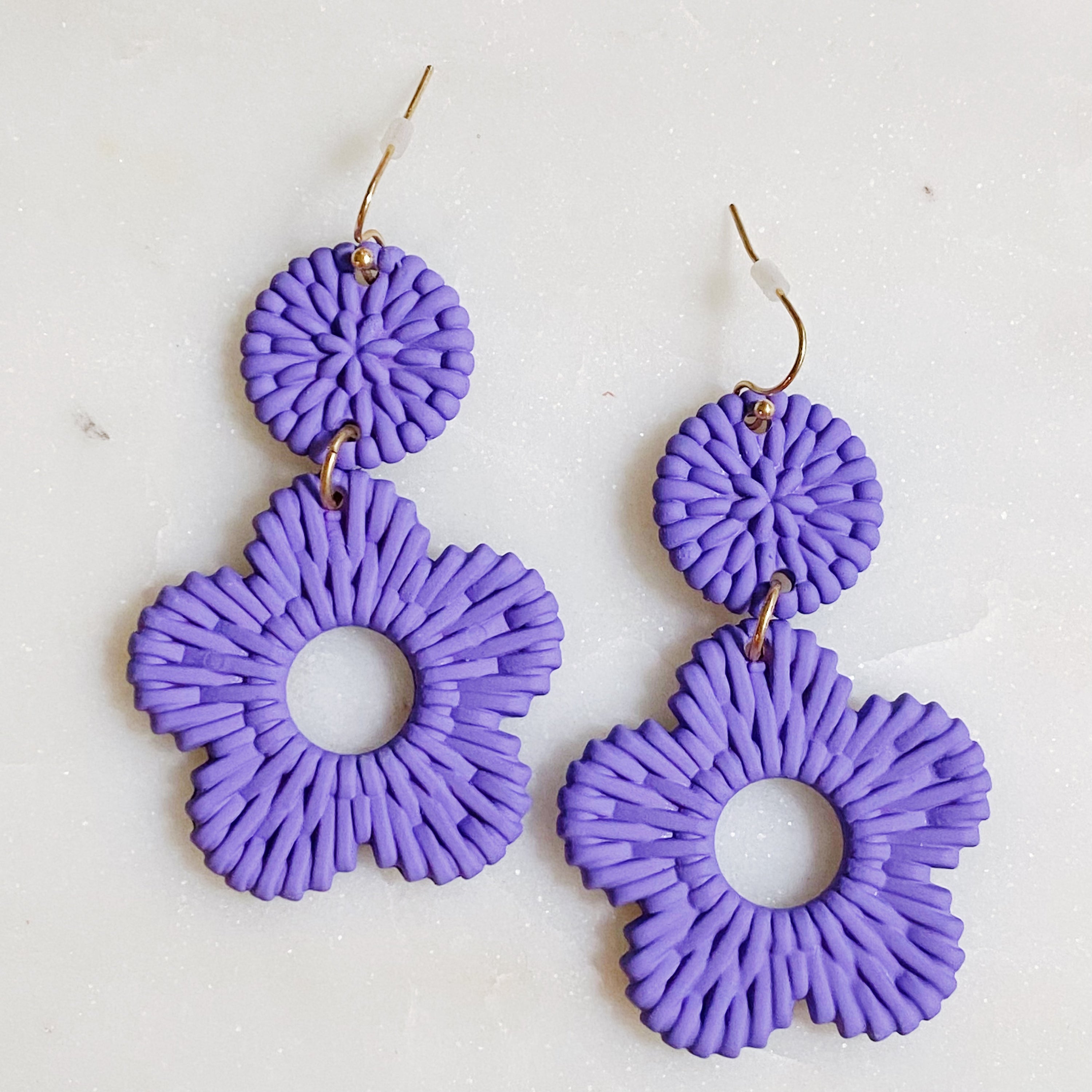 Daisy Drop Game Day Earrings featuring flower detailing, lightweight design, and vibrant colors, perfect for everyday and game day wear.