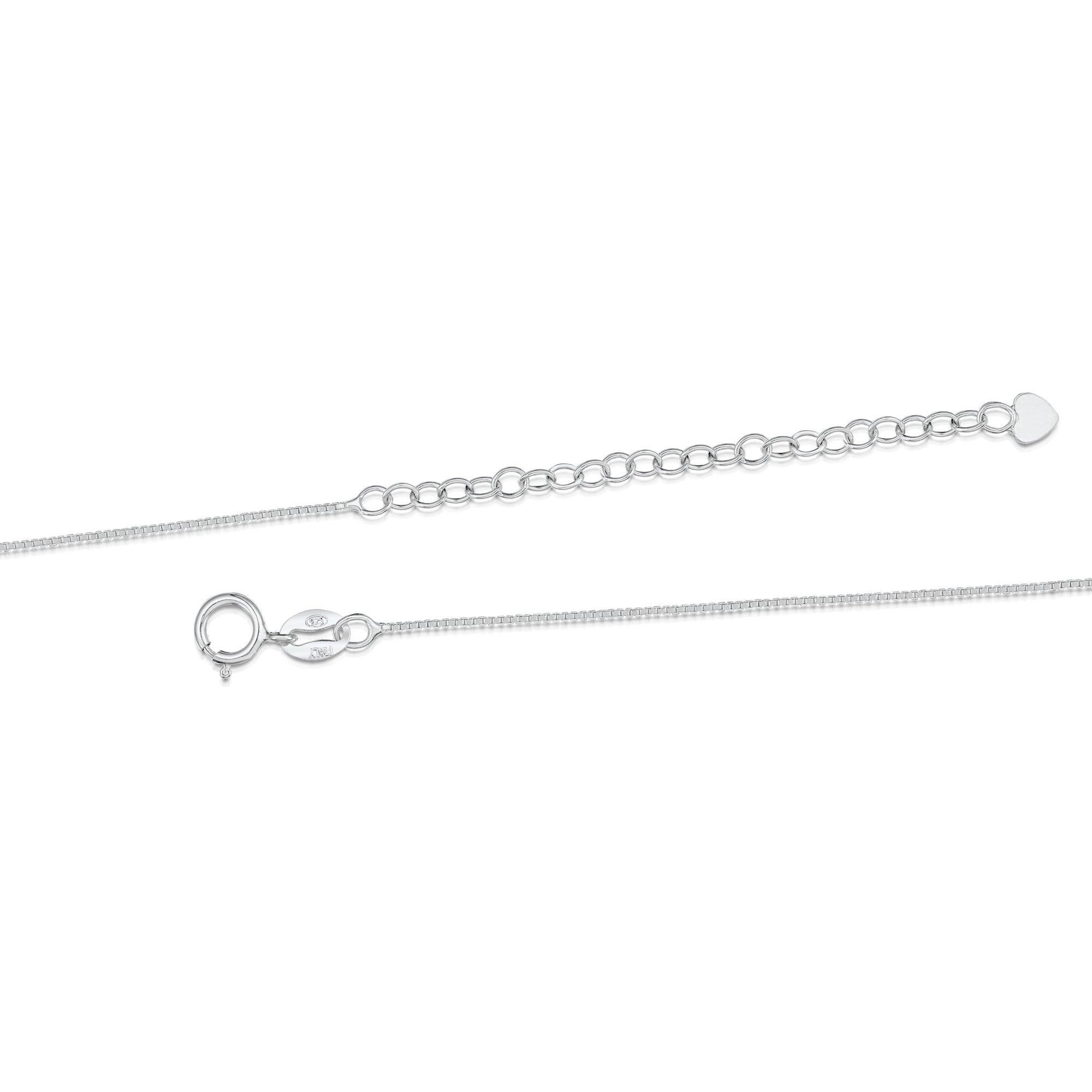 Daisy necklace featuring a real white daisy encased in sterling silver, symbolizing love and purity.