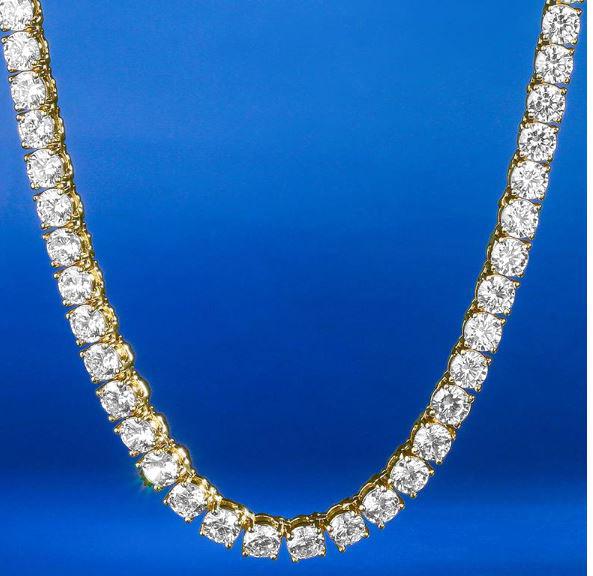 DAZE 3MM CZ Tennis Choker Chain featuring sparkling cubic zirconia stones set in a brass metal chain, elegantly designed for a stylish look.