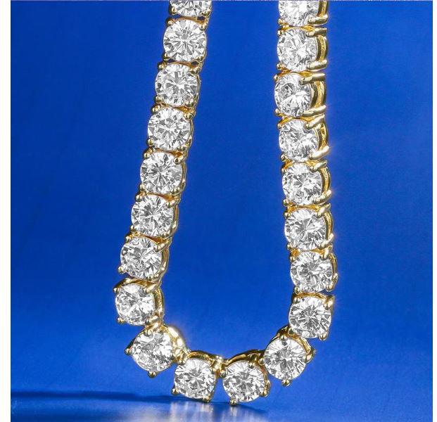 DAZE 3MM CZ Tennis Choker Chain featuring sparkling cubic zirconia stones set in a brass metal chain, elegantly designed for a stylish look.