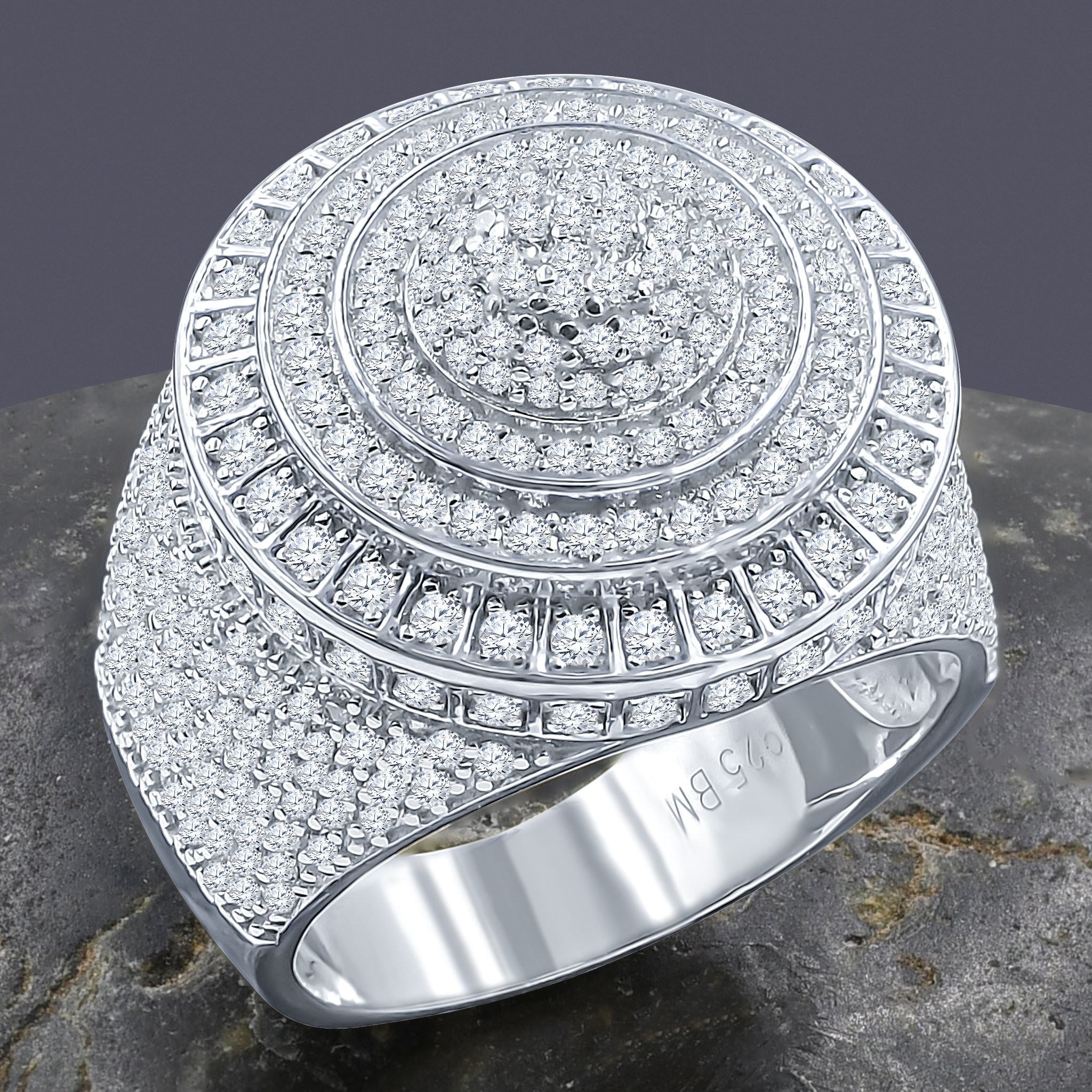 DAZZLE Silver Ring featuring 925 sterling silver and cubic zircon stones, showcasing a brilliant design and elegant craftsmanship.