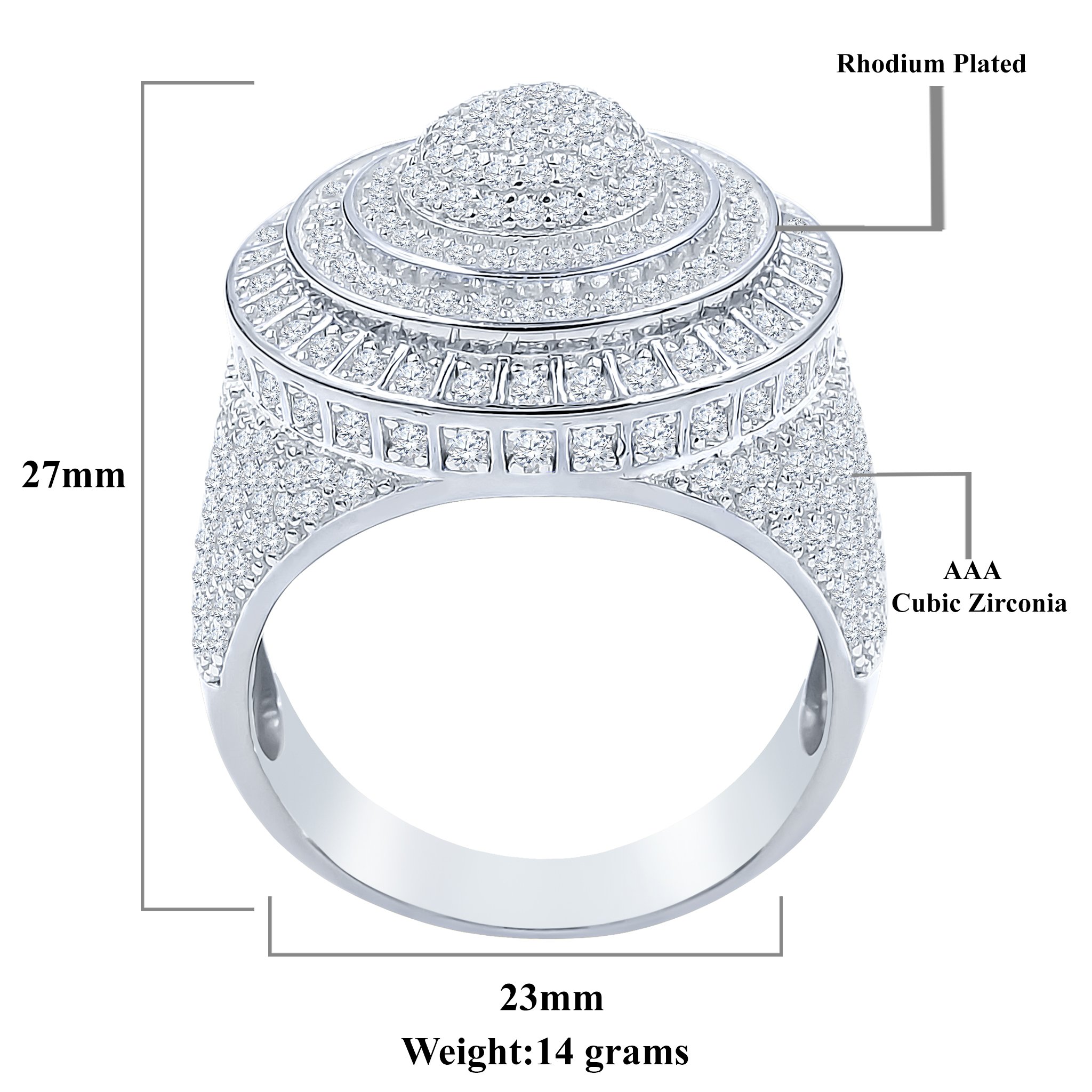 DAZZLE Silver Ring featuring 925 sterling silver and cubic zircon stones, showcasing a brilliant design and elegant craftsmanship.