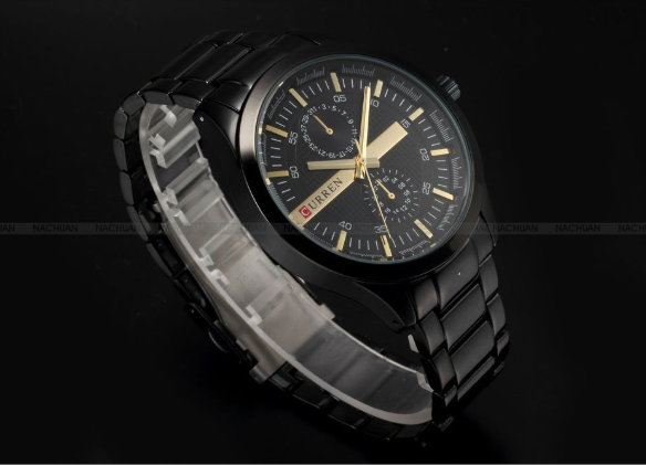 Debonair Classic Metal I 551063 watch with gold plating and multifunctional features.