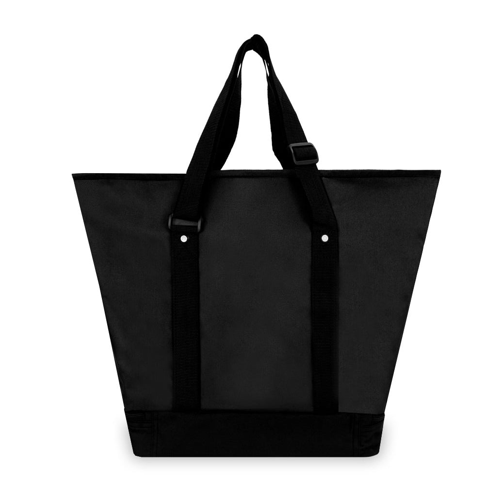 Deluxe Shopping Tote in trendy colors with zippered compartments and adjustable straps, perfect for shopping.