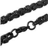 DEVIOUS Steel 8x8MM Byzantine Link Bundle featuring a 24-inch chain and 8.75-inch bracelet in various elegant platings.