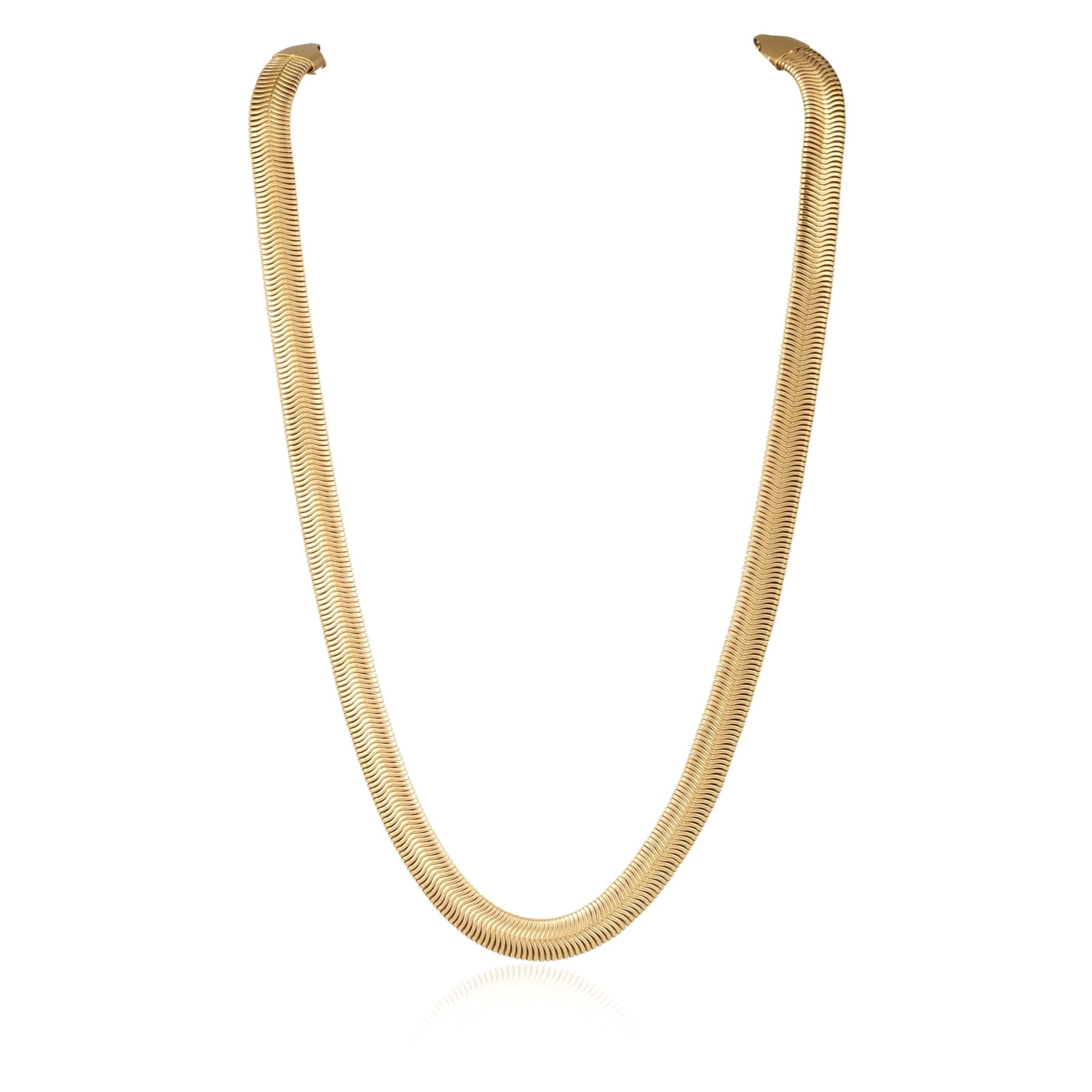 A stylish 18-inch Dex Chain made from Brazilian gold filled material, showcasing its elegant design and durability.