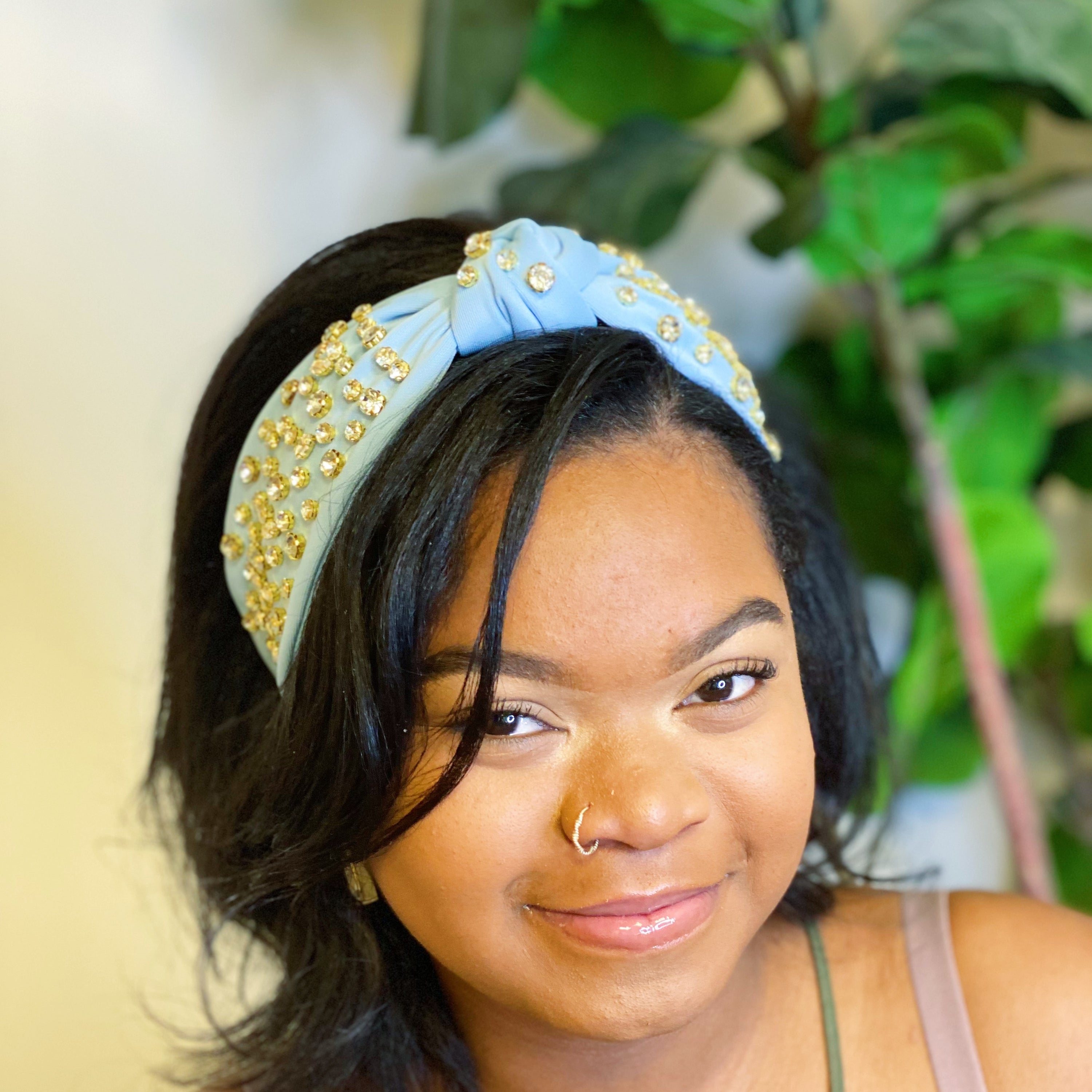 Diamonds All Over Headband featuring vibrant colors and sparkling stones, perfect for adding glamour to any outfit.