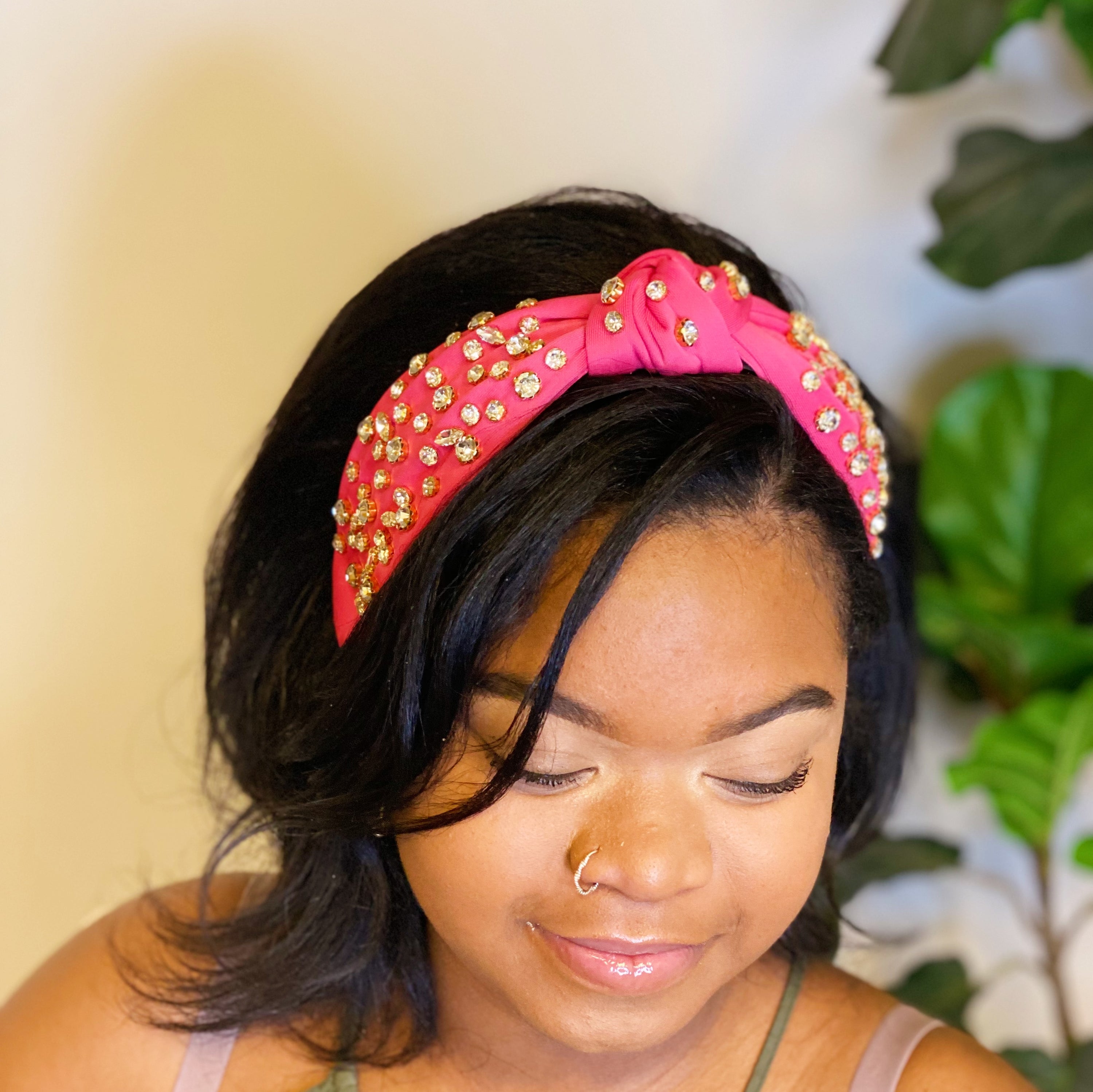 Diamonds All Over Headband featuring vibrant colors and sparkling stones, perfect for adding glamour to any outfit.