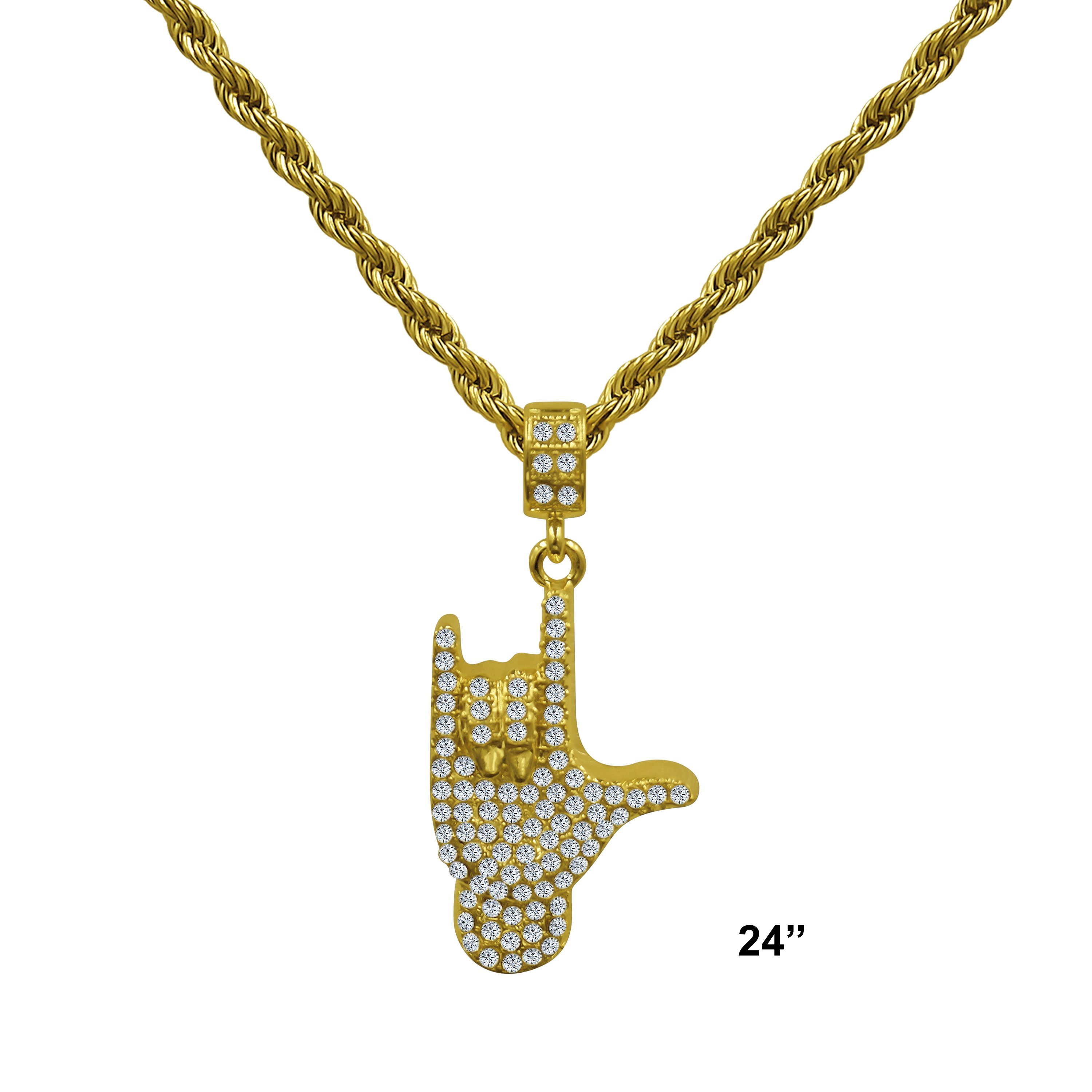 A stylish 24'' hip hop chain featuring a unique charm, perfect for enhancing any outfit.