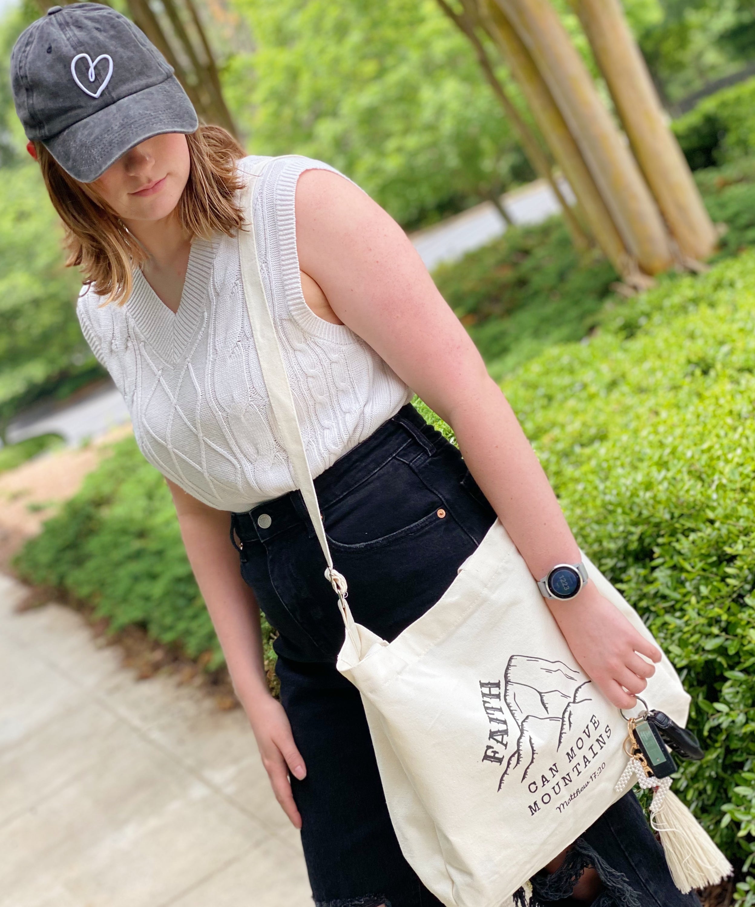 Dreaming Heart Ball Cap featuring 3D embroidery on washed cotton fabric, adjustable strap, and curved brim.