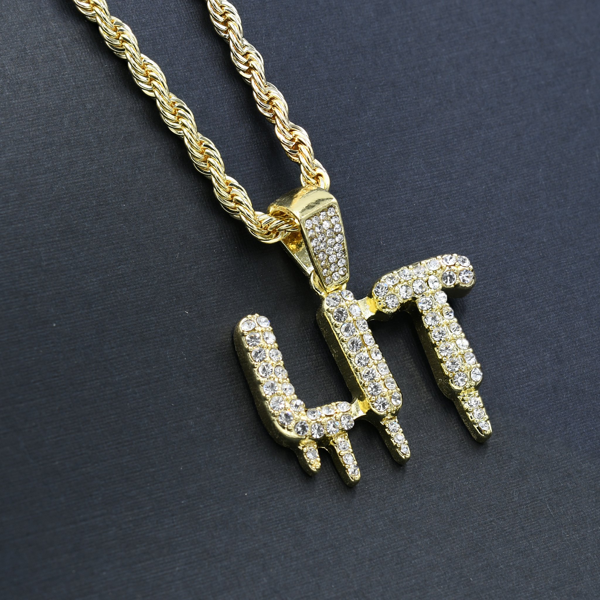 Dripping Lit Chain and Charm - a stylish 24'' Hip Hop accessory featuring a unique charm.