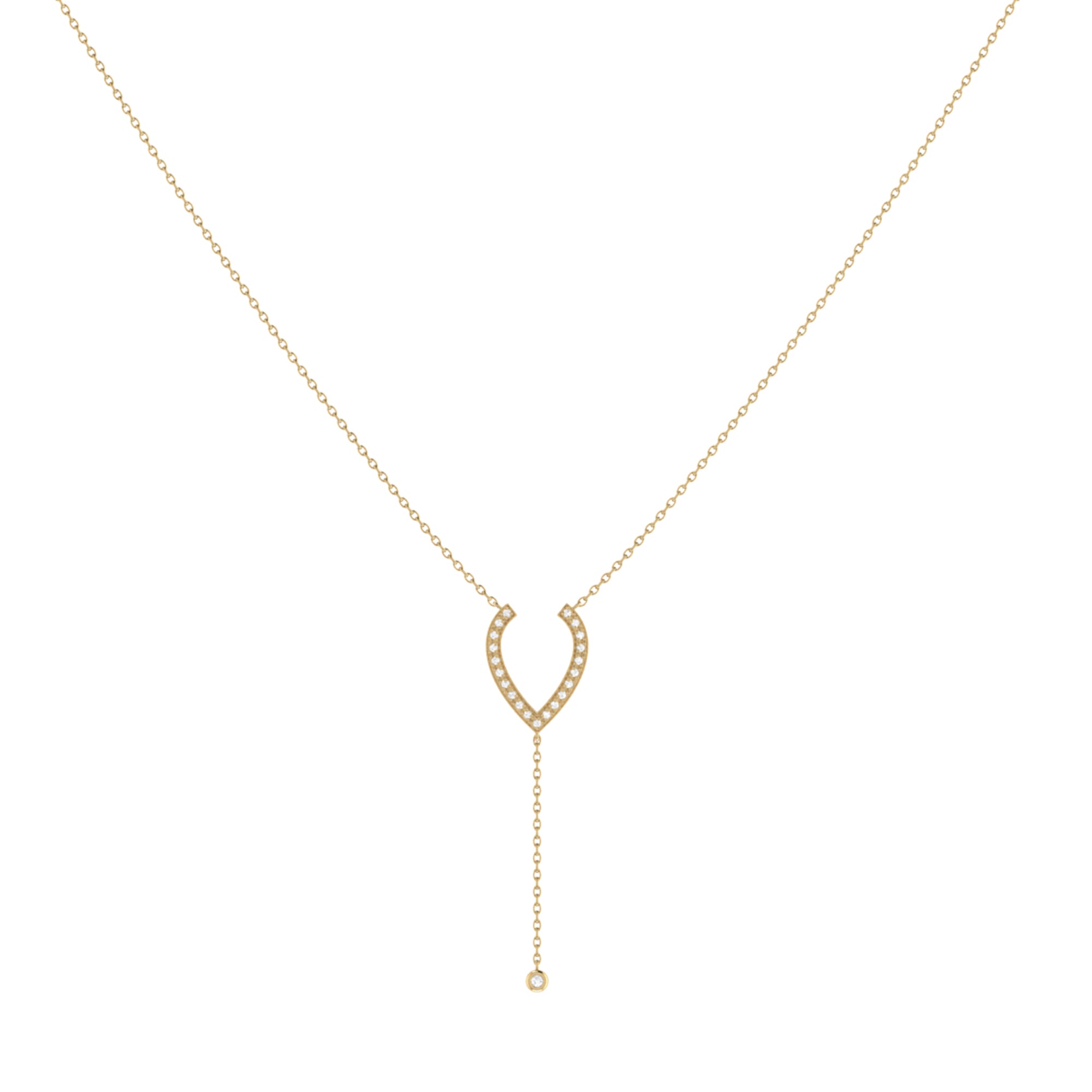 Elegant Drizzle Drip Teardrop Bolo Adjustable Diamond Lariat Necklace in 14K, featuring genuine diamonds and 925 Sterling Silver.