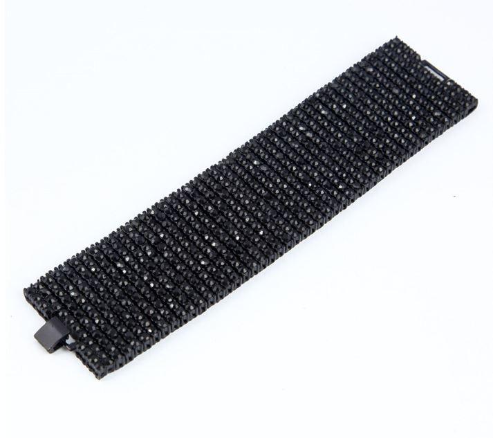 DUOD 12 Row Tennis Bracelet featuring 12 rows of sparkling rhinestones set in durable alloy base metal, showcasing Grade AAA quality and elegant design.