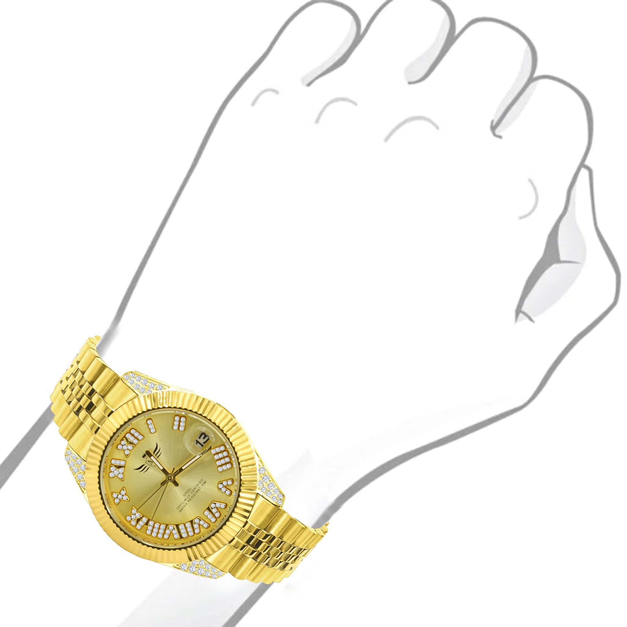 EARL Steel Watch I 530562 featuring a luxurious design with Roman numeral dial and stainless steel strap.