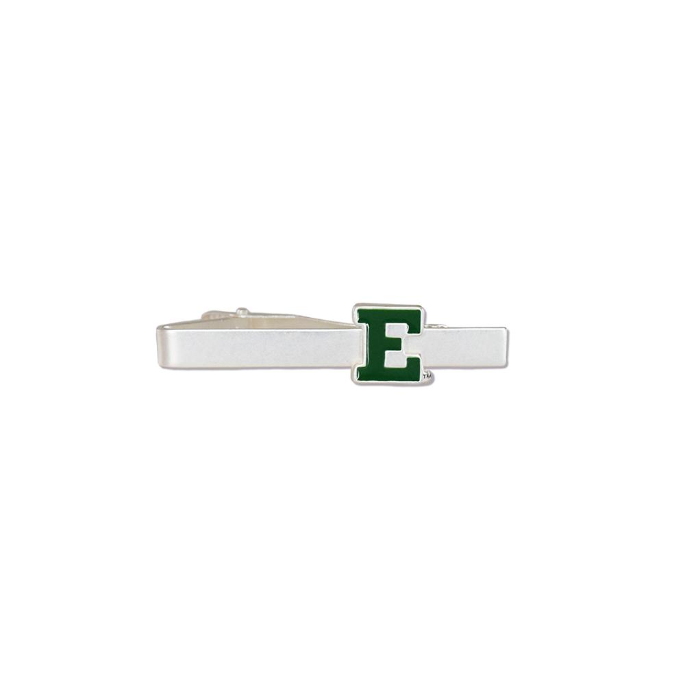 Eastern Michigan University Eagles tie bar in brushed gold finish, measuring approximately 2 1/4 inches, showcasing team spirit.